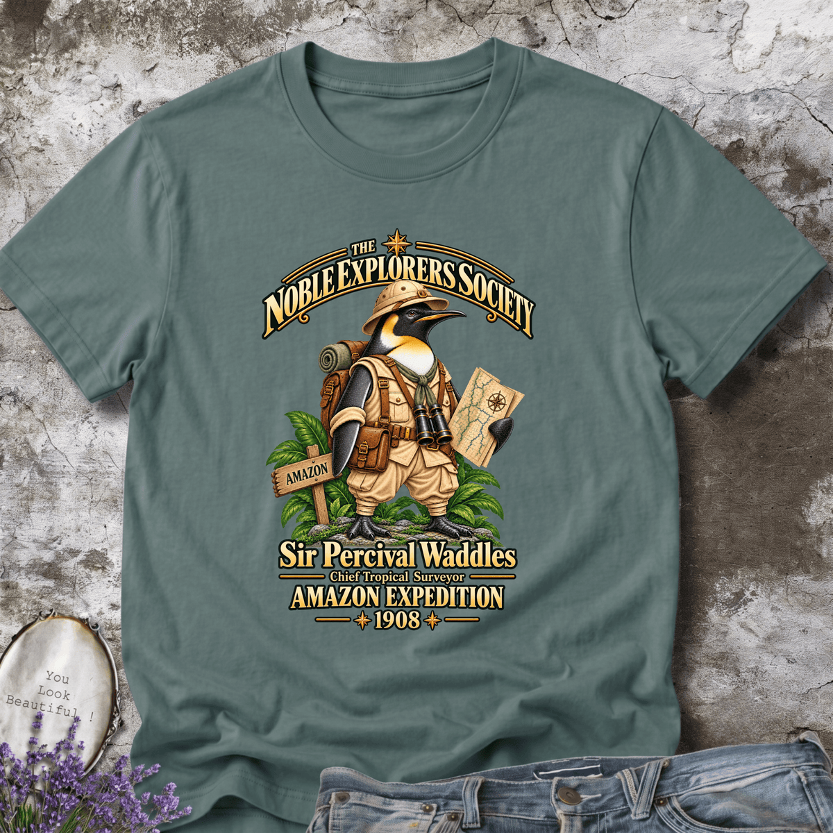 Sir Percival Waddles – Amazon Expedition Tee  Tags