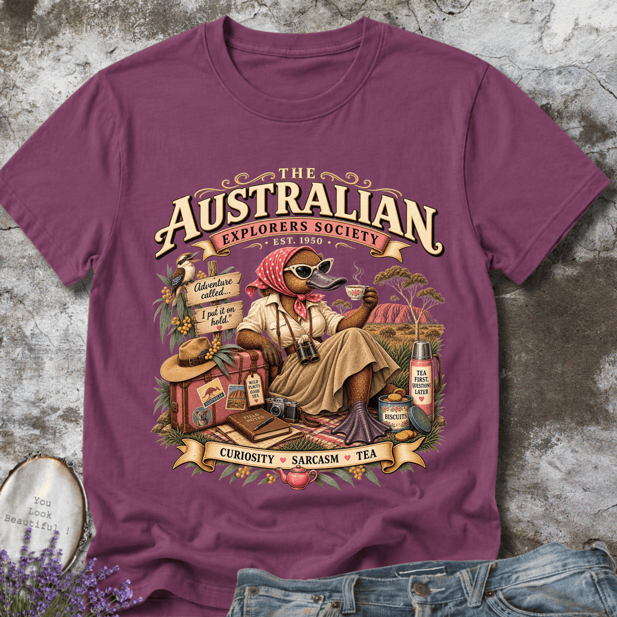 Australian Lady Explorer Platypus Tee – Est. 1950