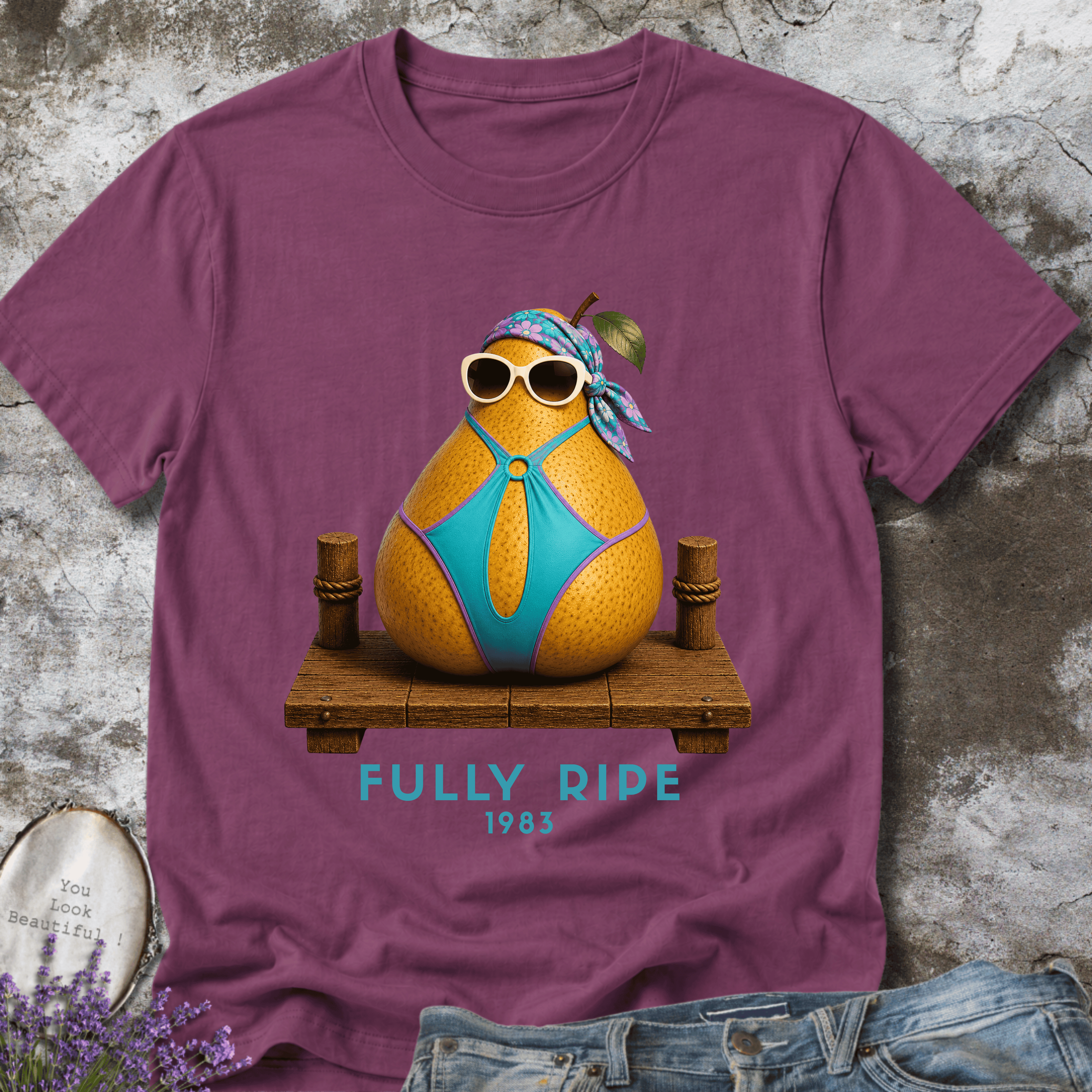 Fully Ripe 1983 – Vintage Pear Beach Graphic Tee