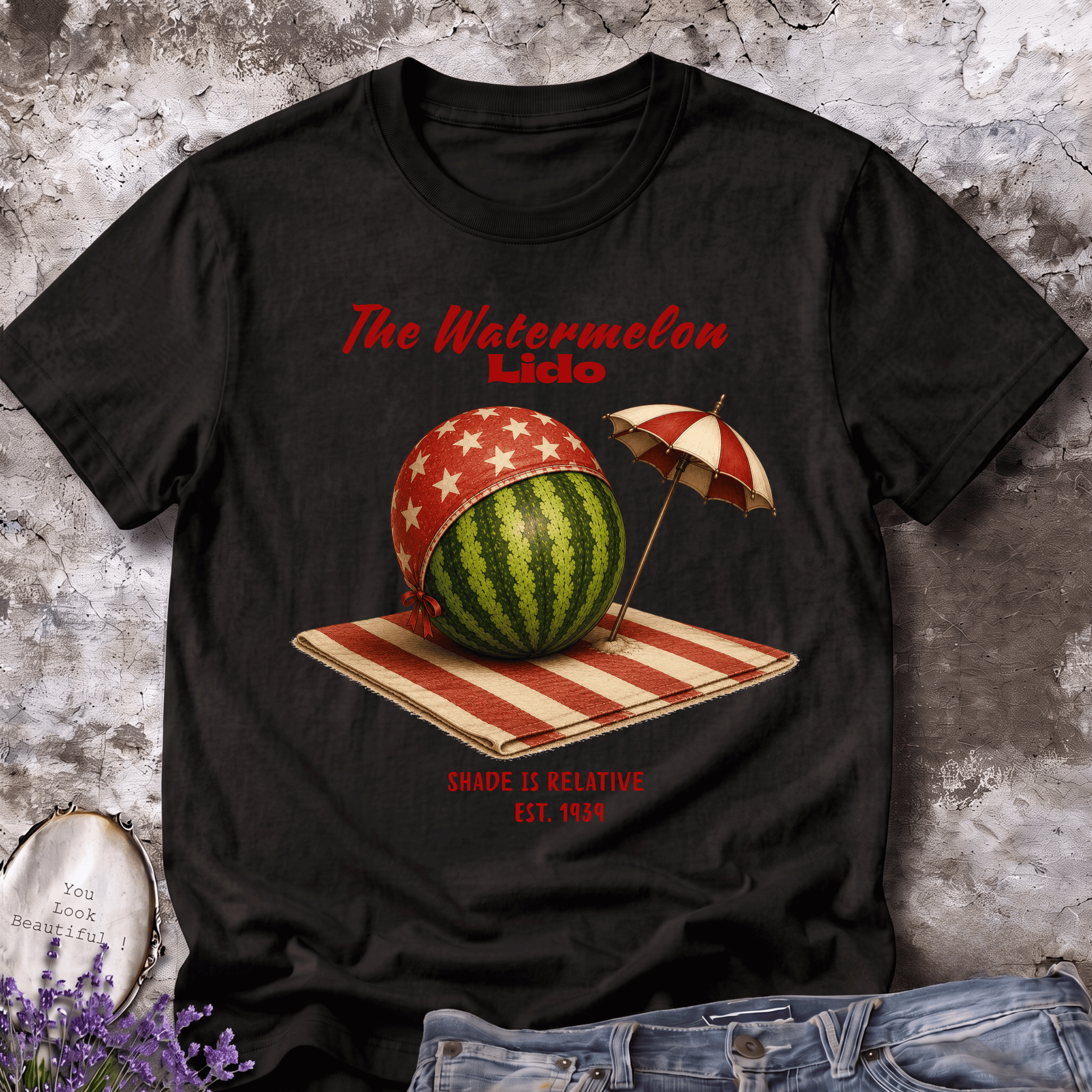 The Watermelon Lido – Vintage Watermelon Beach Tee