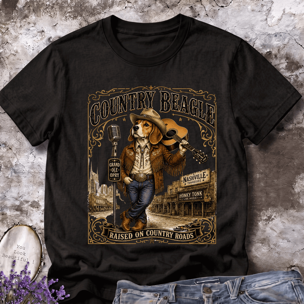 Country Beagle | Rustic Farm Dog Graphic Tee