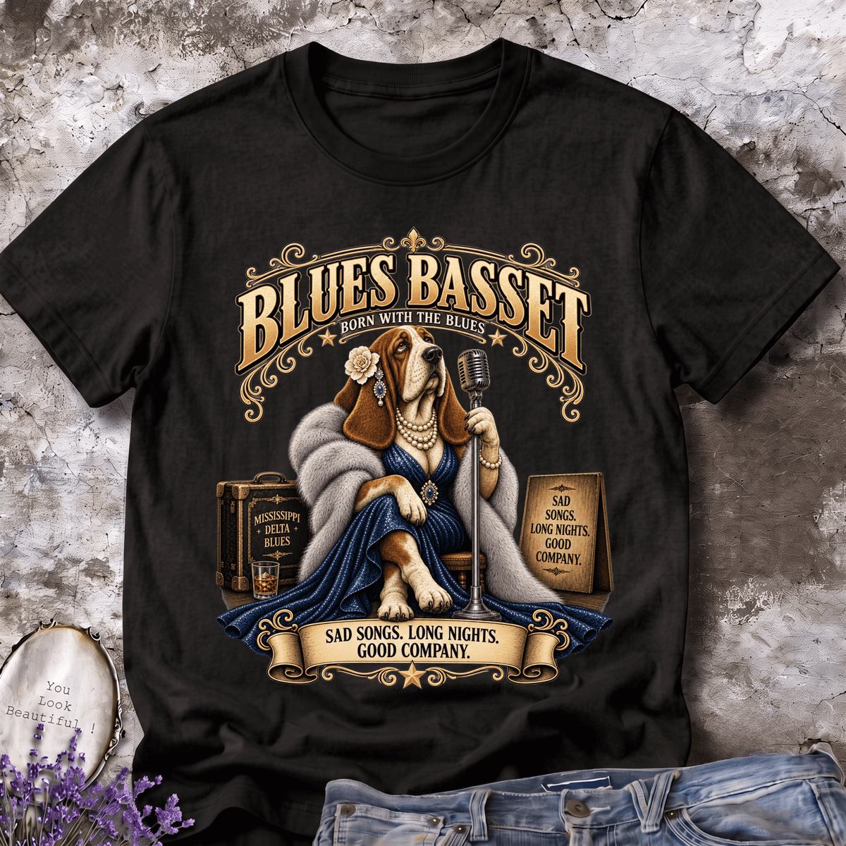 Blues Belle Basset Tee