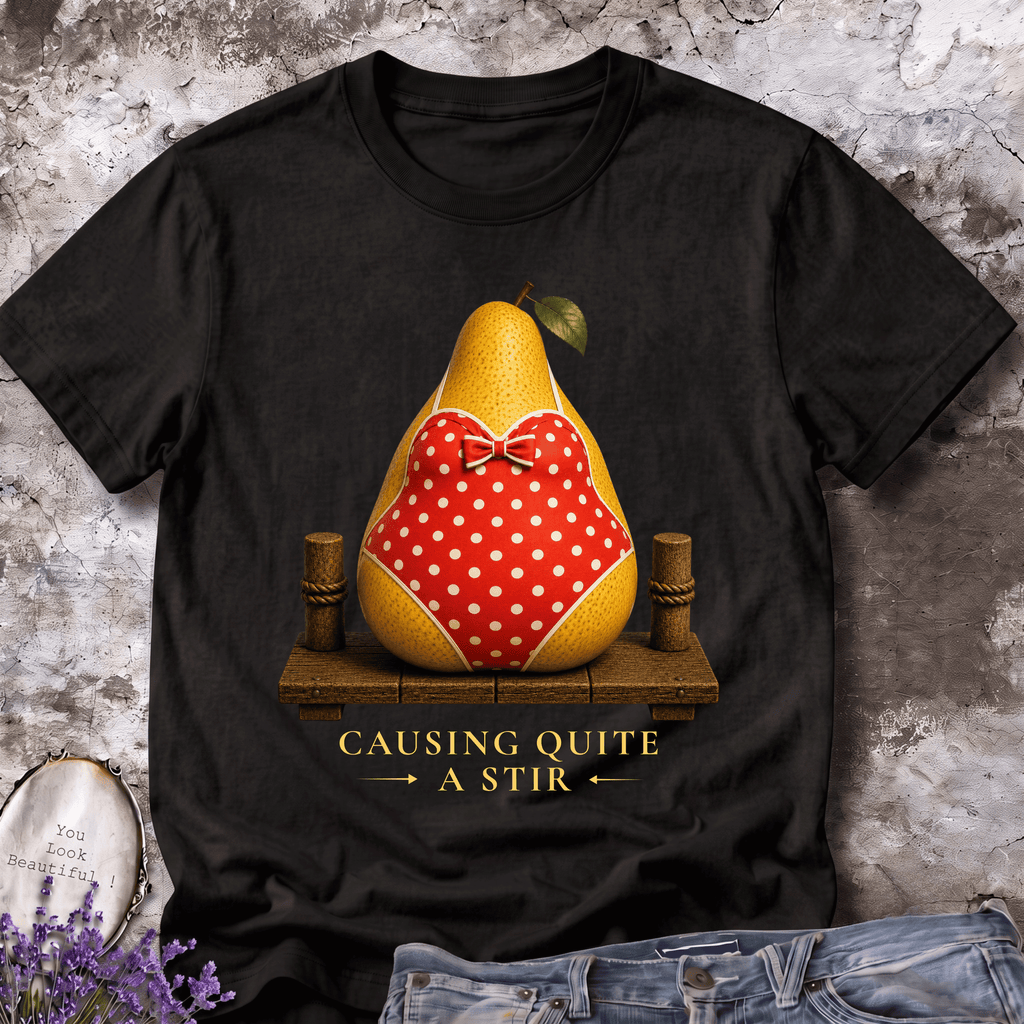 Causing Quite a Stir – Funny Pear Graphic Tee