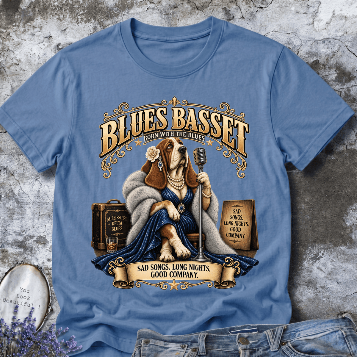 Blues Belle Basset Tee