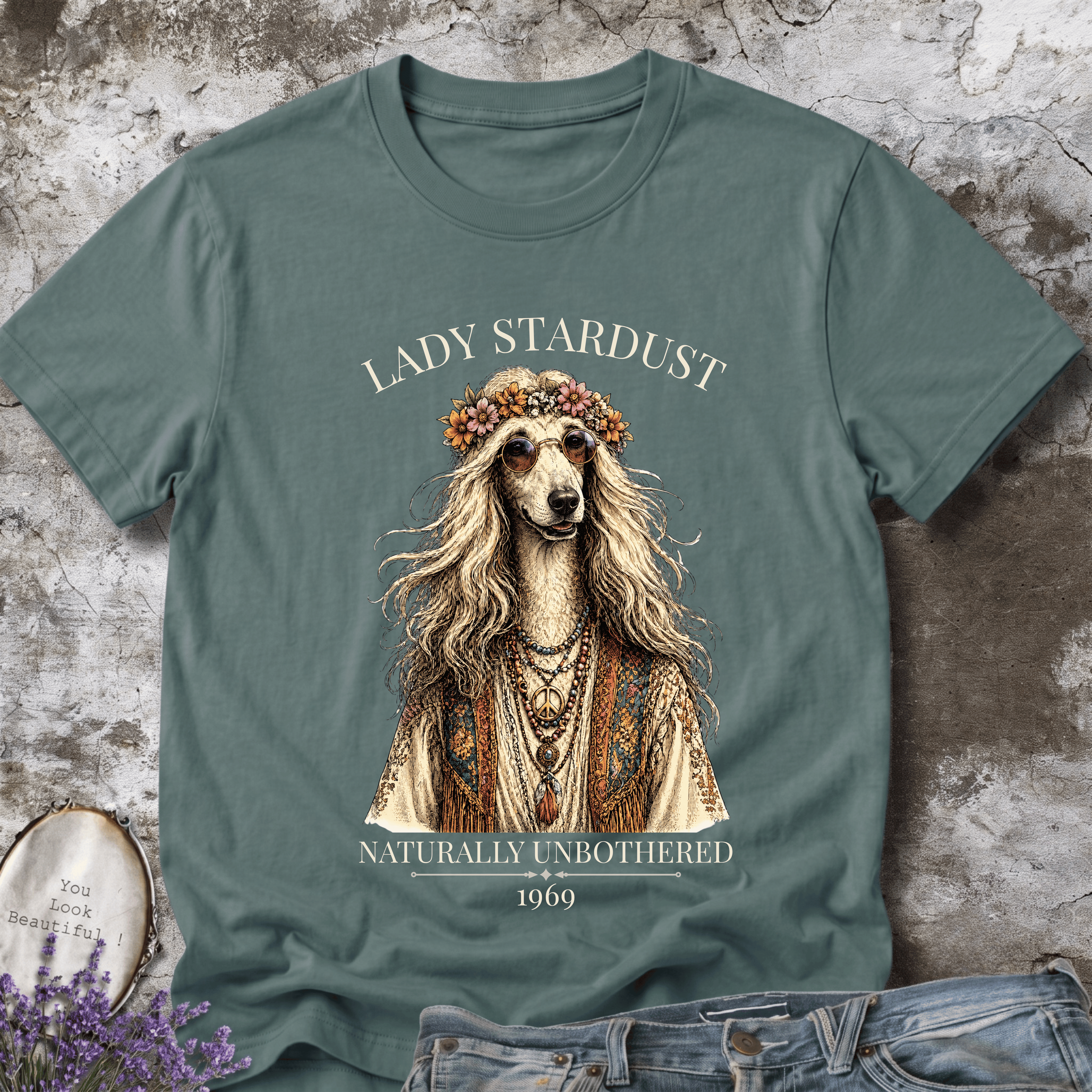 Boho Afghan Hound T-Shirt – Lady Stardust Graphic Tee
