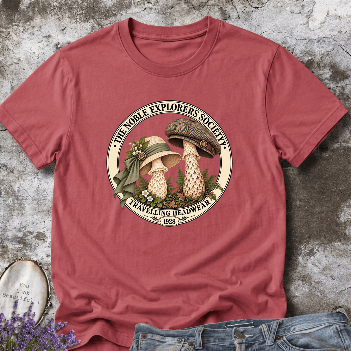 1928 Travelling Headwear Mushroom Tee