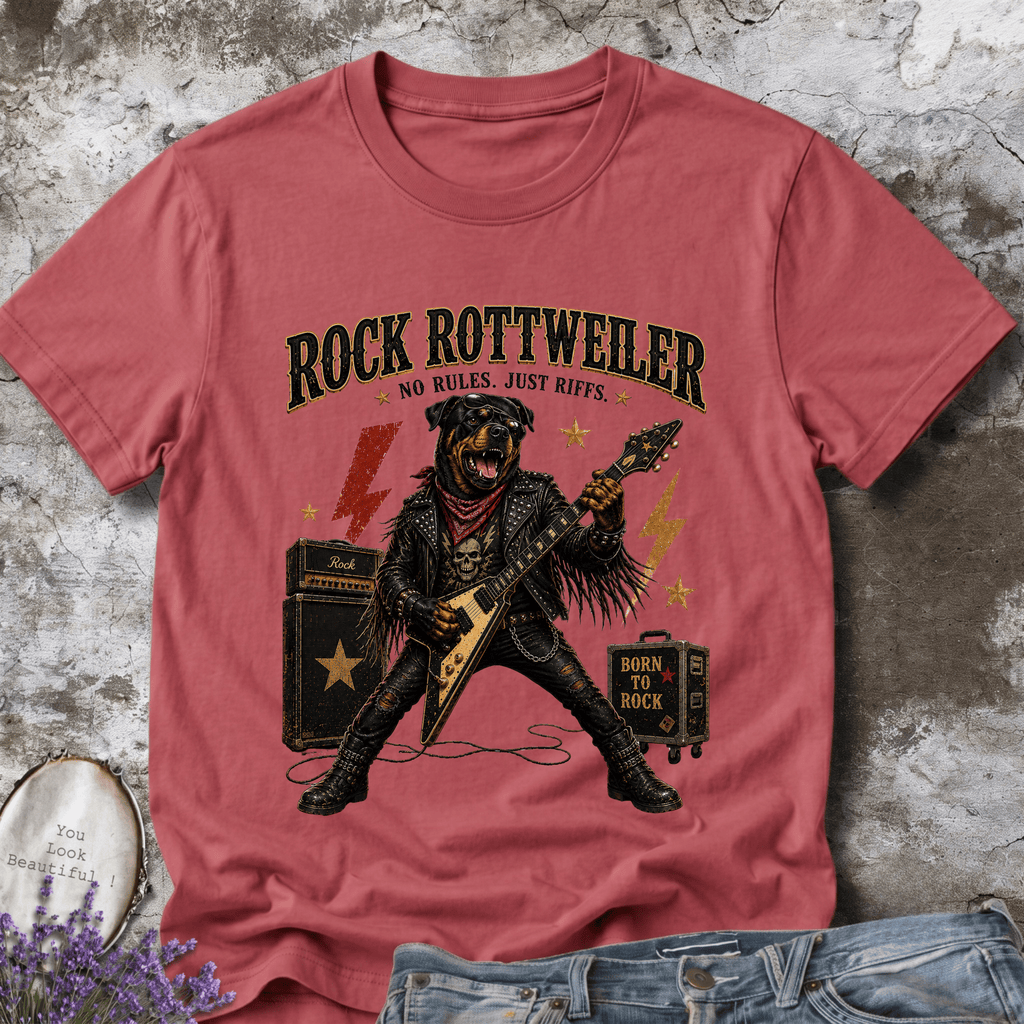 Rock Rottweiler – Vintage Rock Dog Graphic Tee