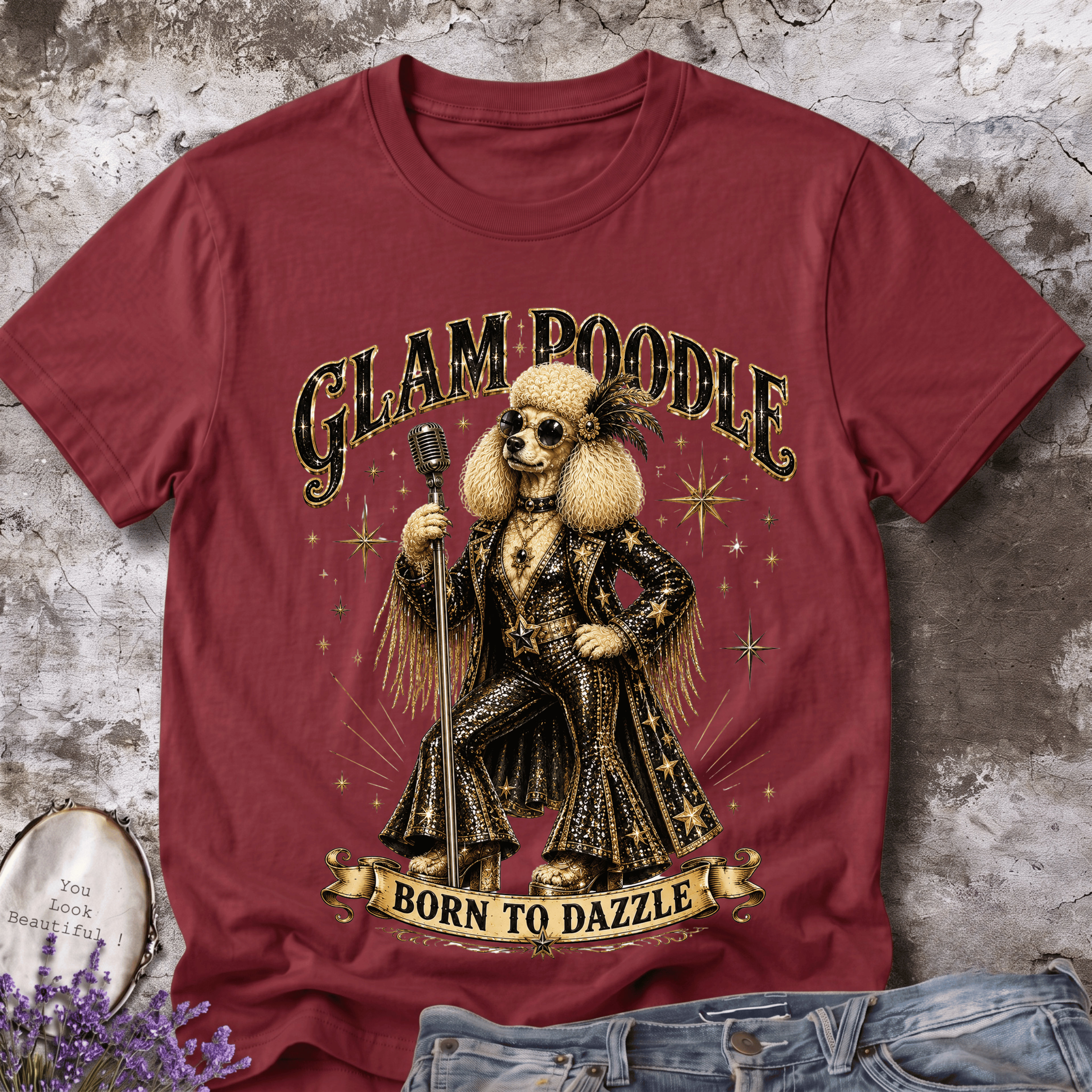 Glam Poodle – Elegant Poodle Vintage Tee
