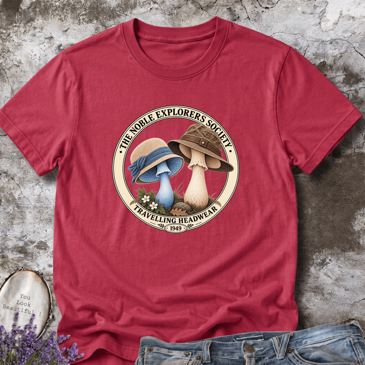 1949 Travelling Headwear Mushroom Tee