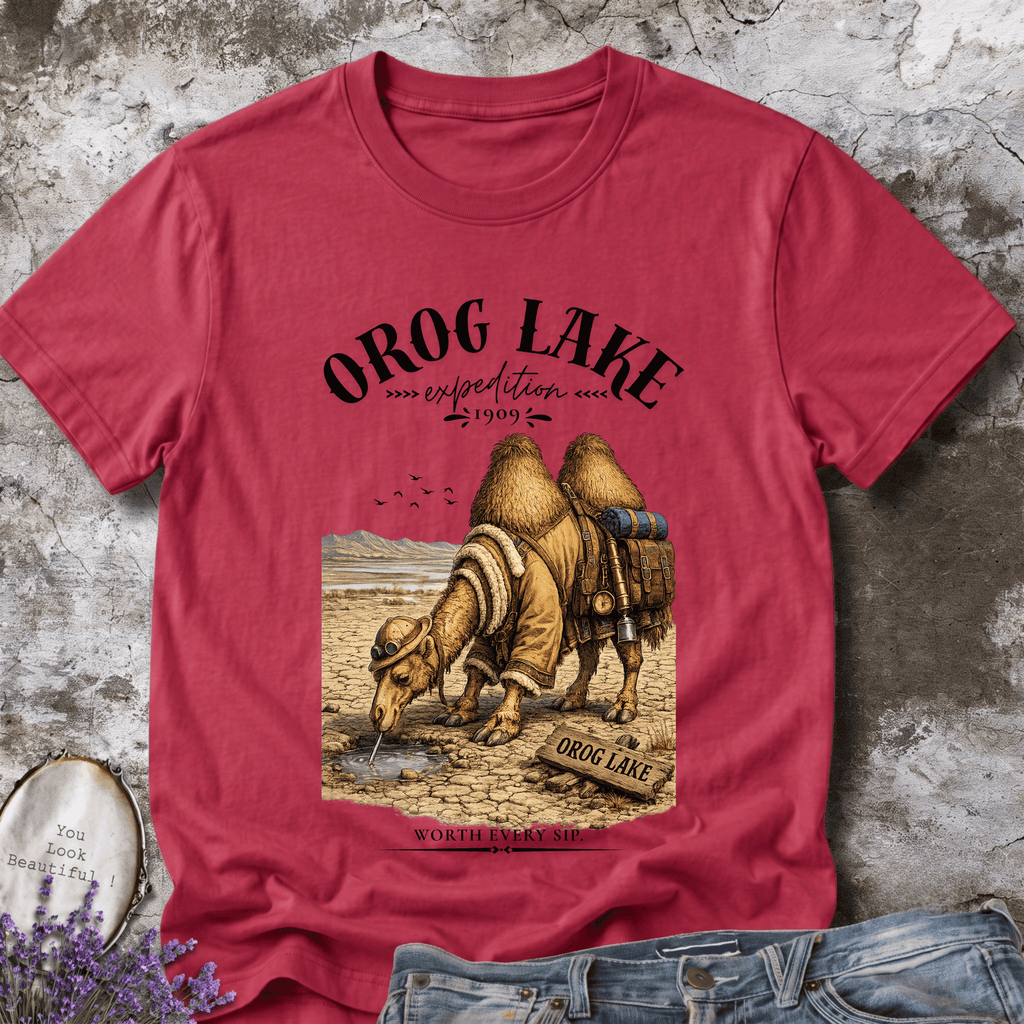 Orog Lake Explorer Camel – Vintage Mongolia Graphic Tee