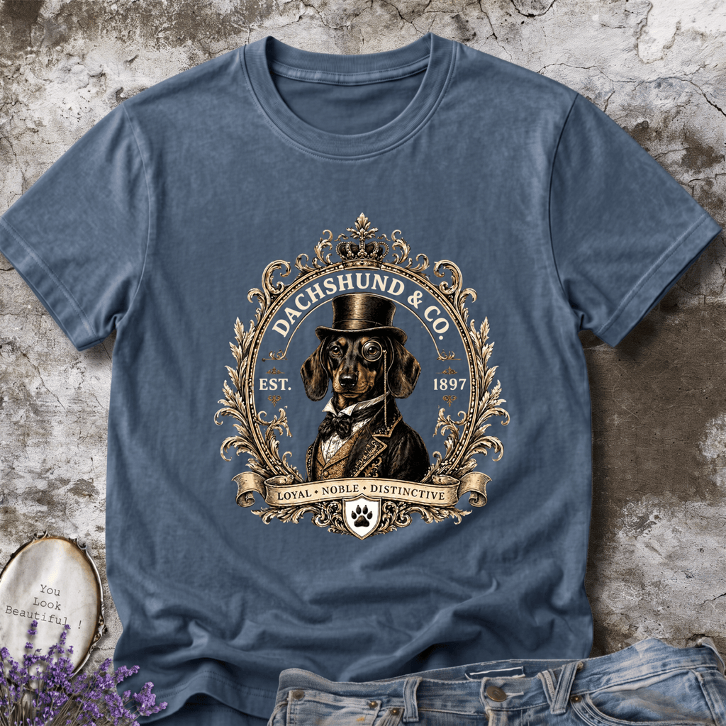 Dachshund & Co. 1897 Tee – Vintage Gentleman Wiener Dog T-shirt