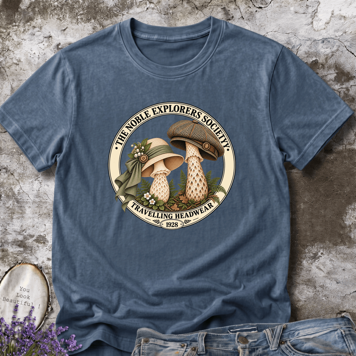 1928 Travelling Headwear Mushroom Tee