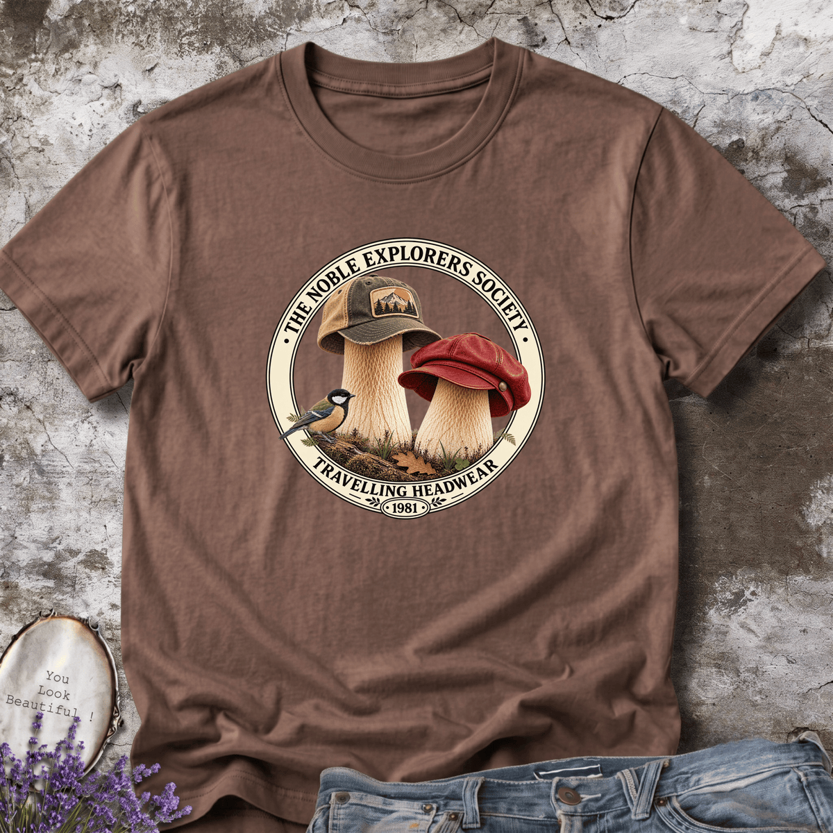 1981 Travelling Headwear Mushroom Tee