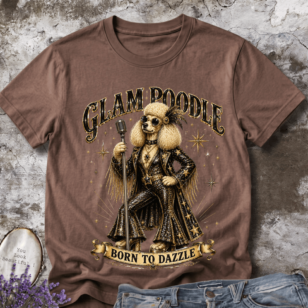 Glam Poodle – Elegant Poodle Vintage Tee