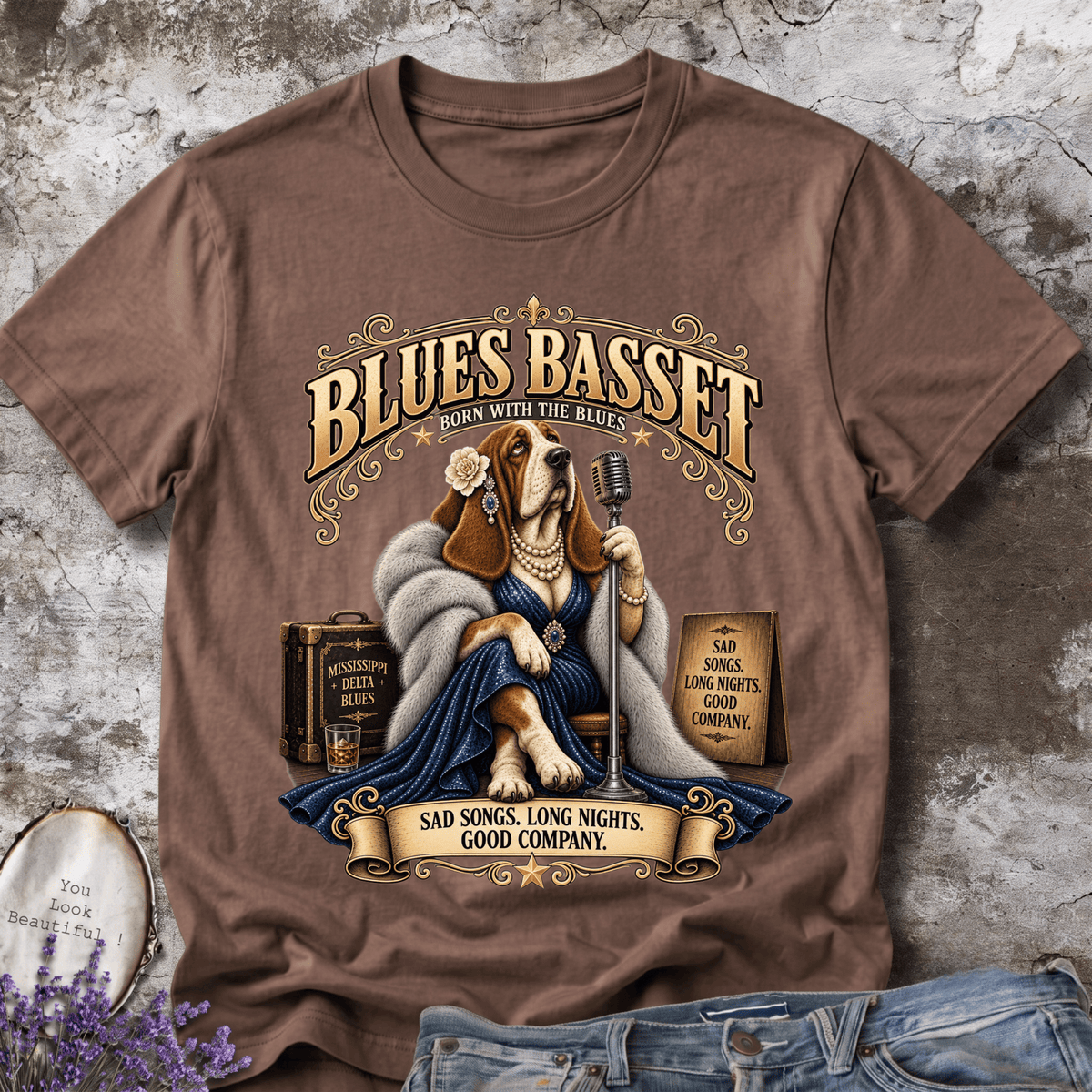 Blues Belle Basset Tee