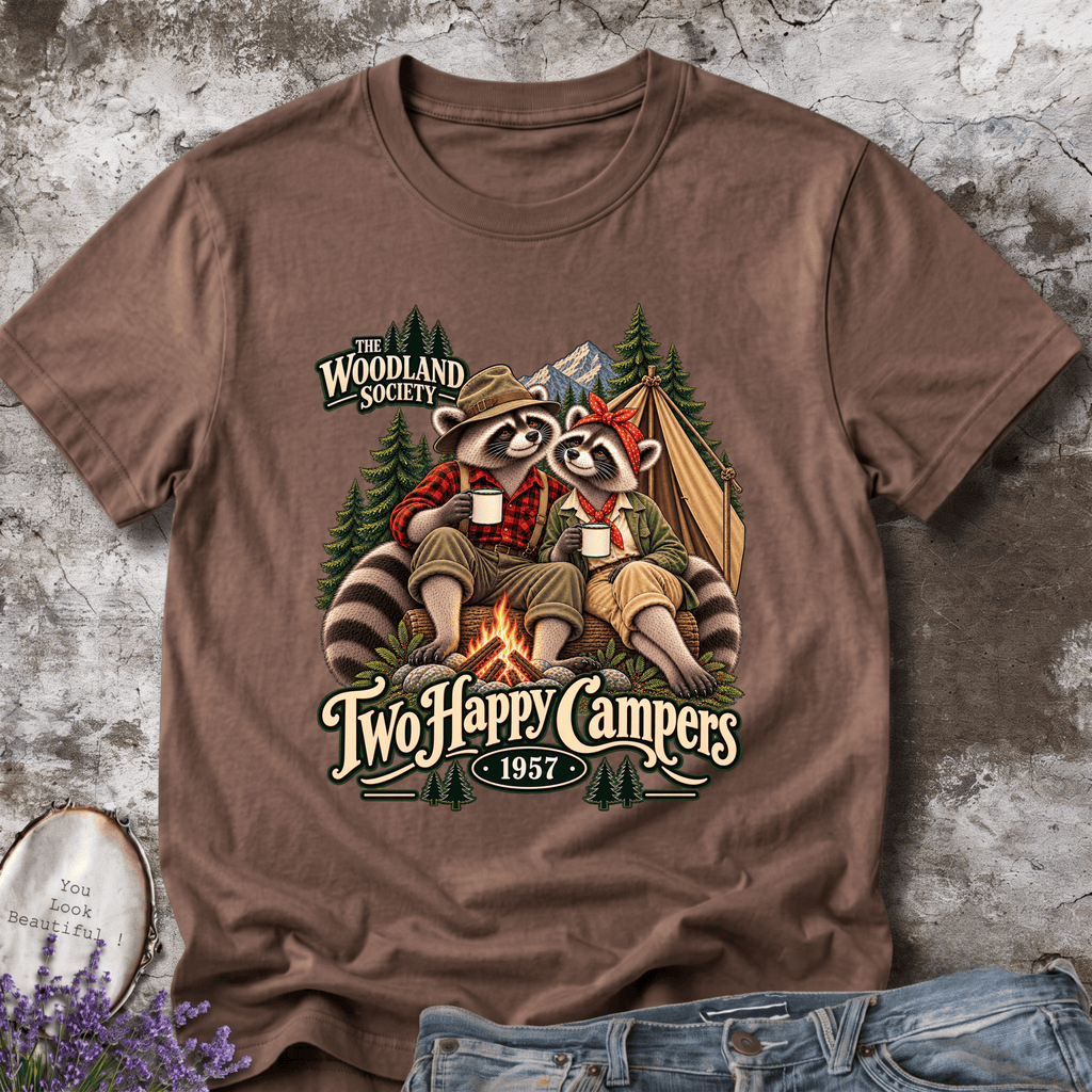 Two Happy Campers Raccoon Tee