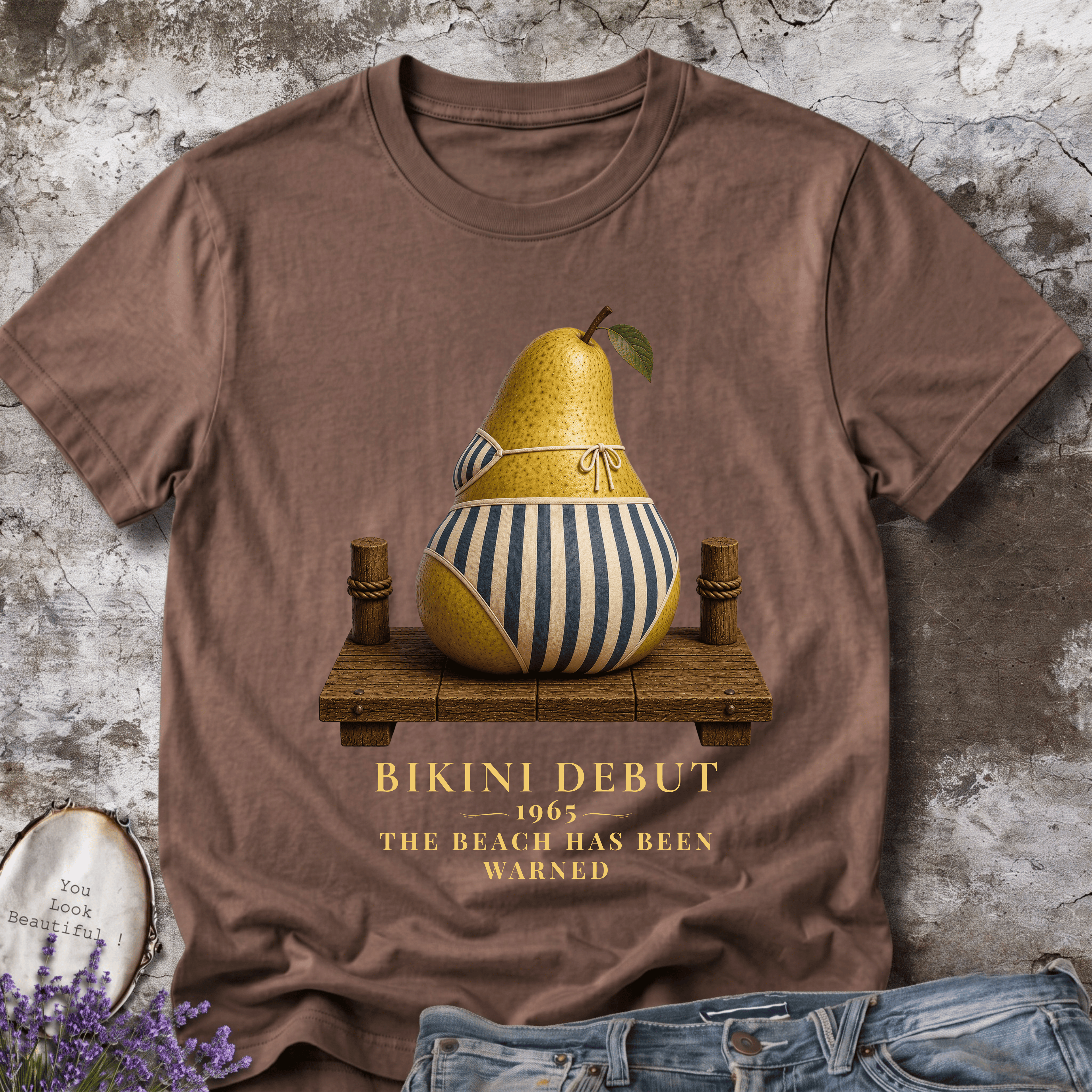 Bikini Debut 1965 – Funny Pear Graphic Tee