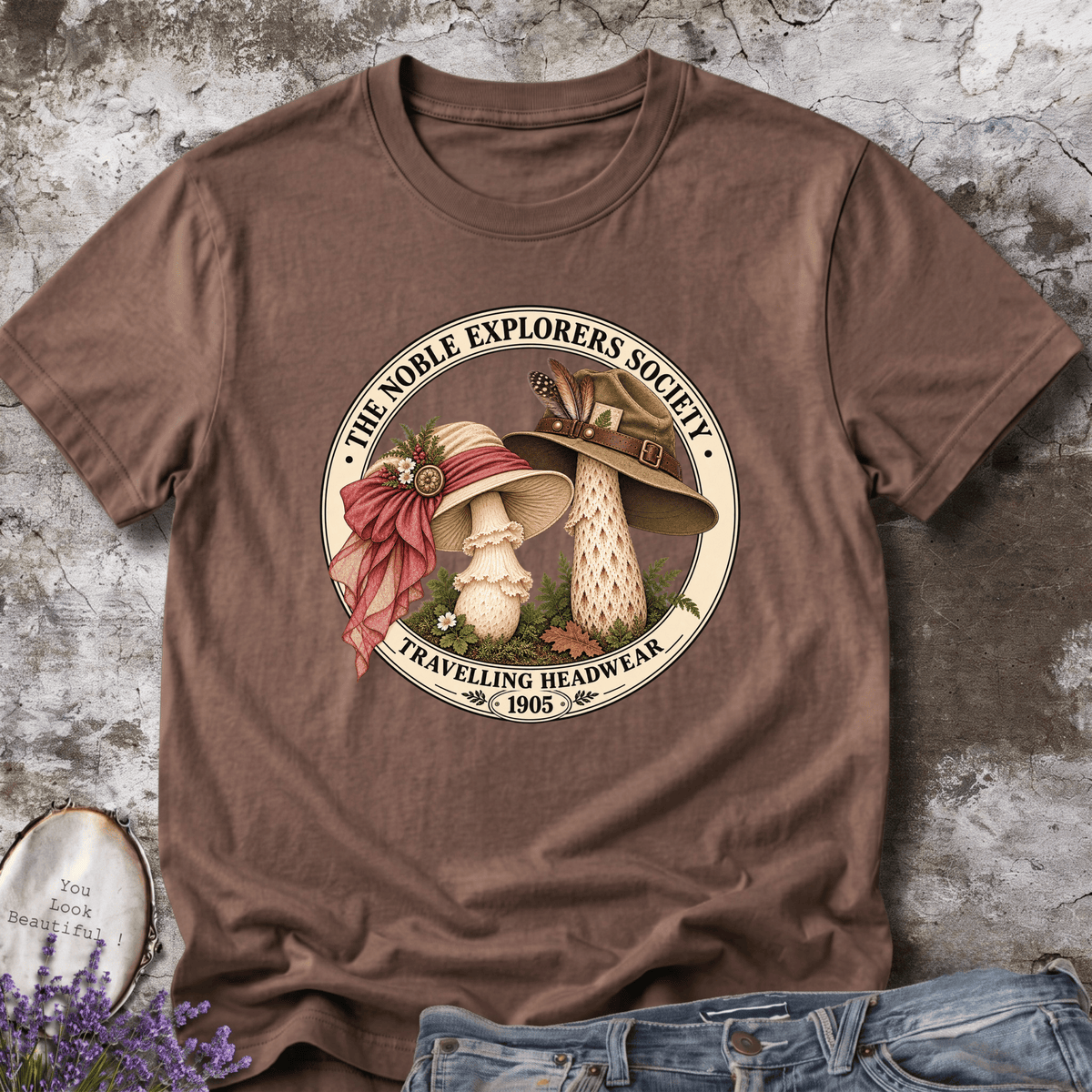 1905 Travelling Headwear Mushroom Tee