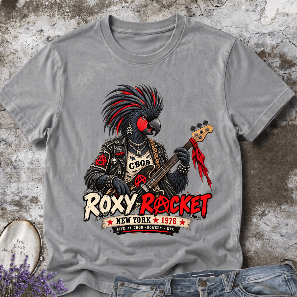 Roxy Racket Punk Rock Tee