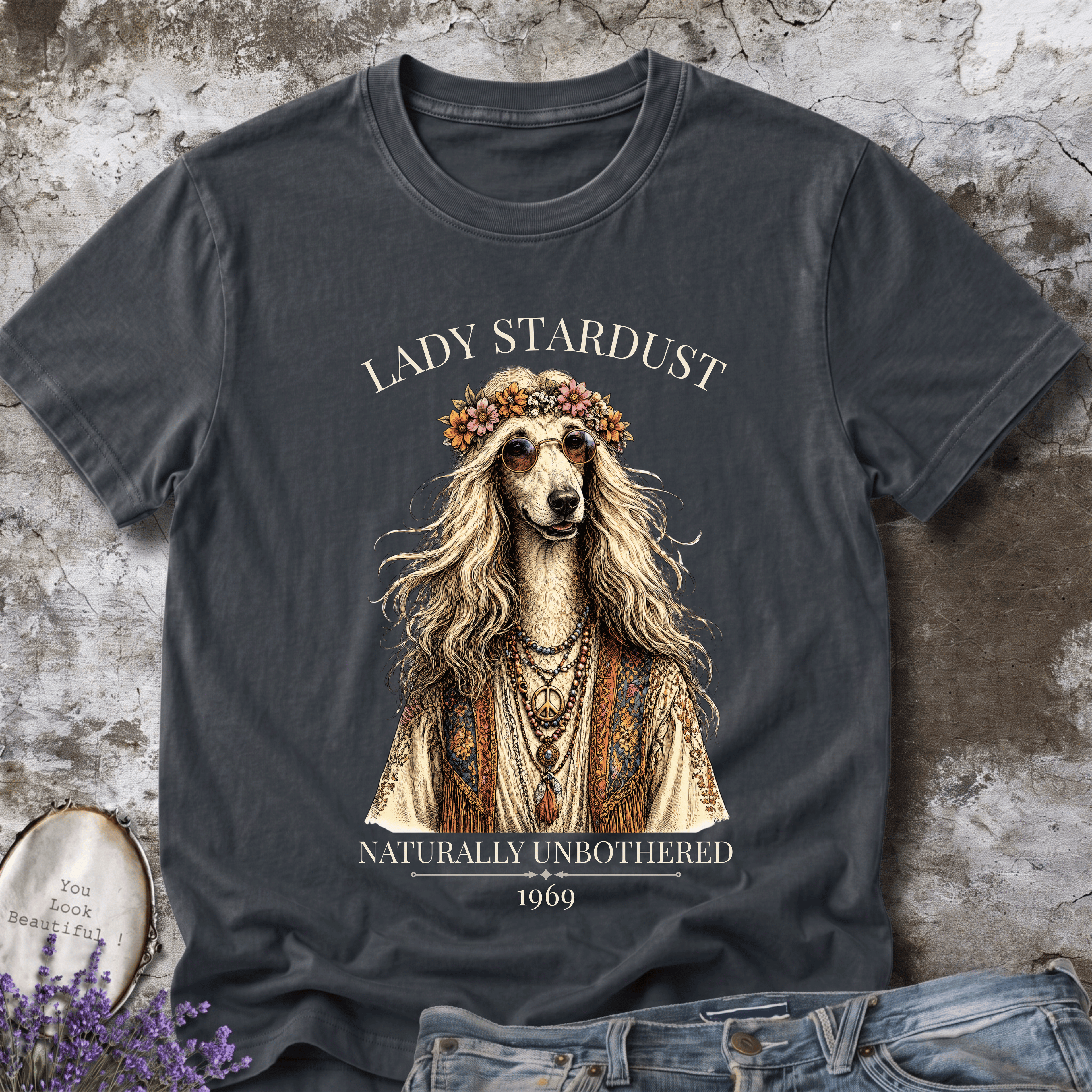 Boho Afghan Hound T-Shirt – Lady Stardust Graphic Tee