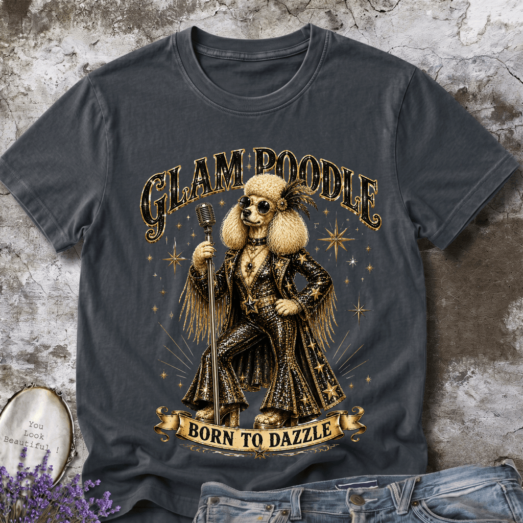 Glam Poodle – Elegant Poodle Vintage Tee