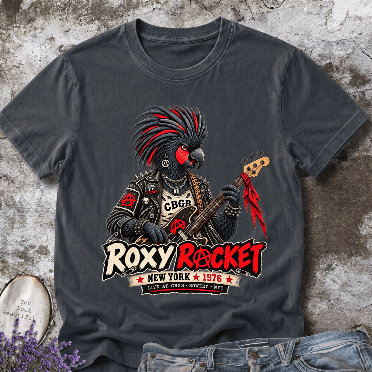Roxy Racket Punk Rock Tee