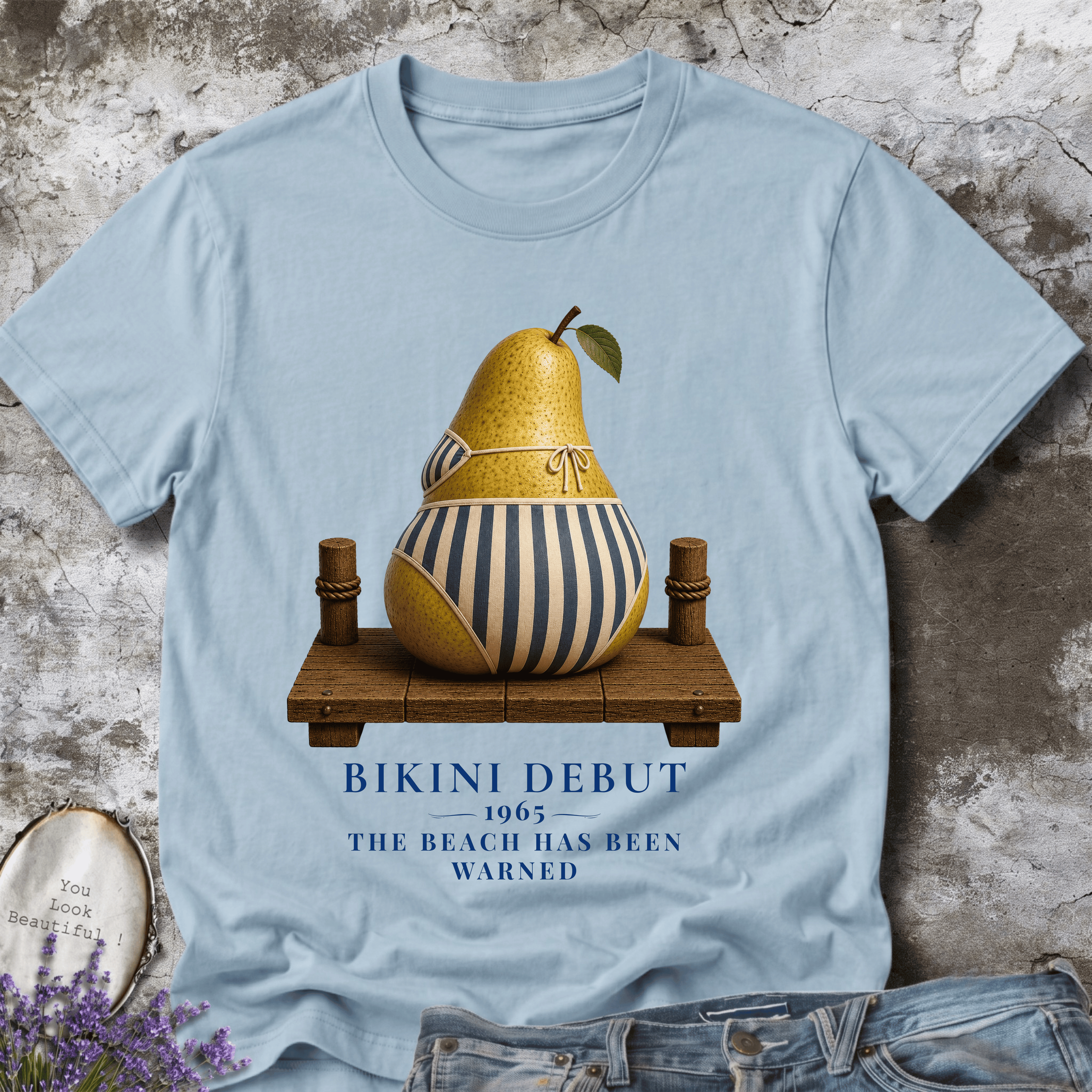 Bikini Debut 1965 – Funny Pear Graphic Tee