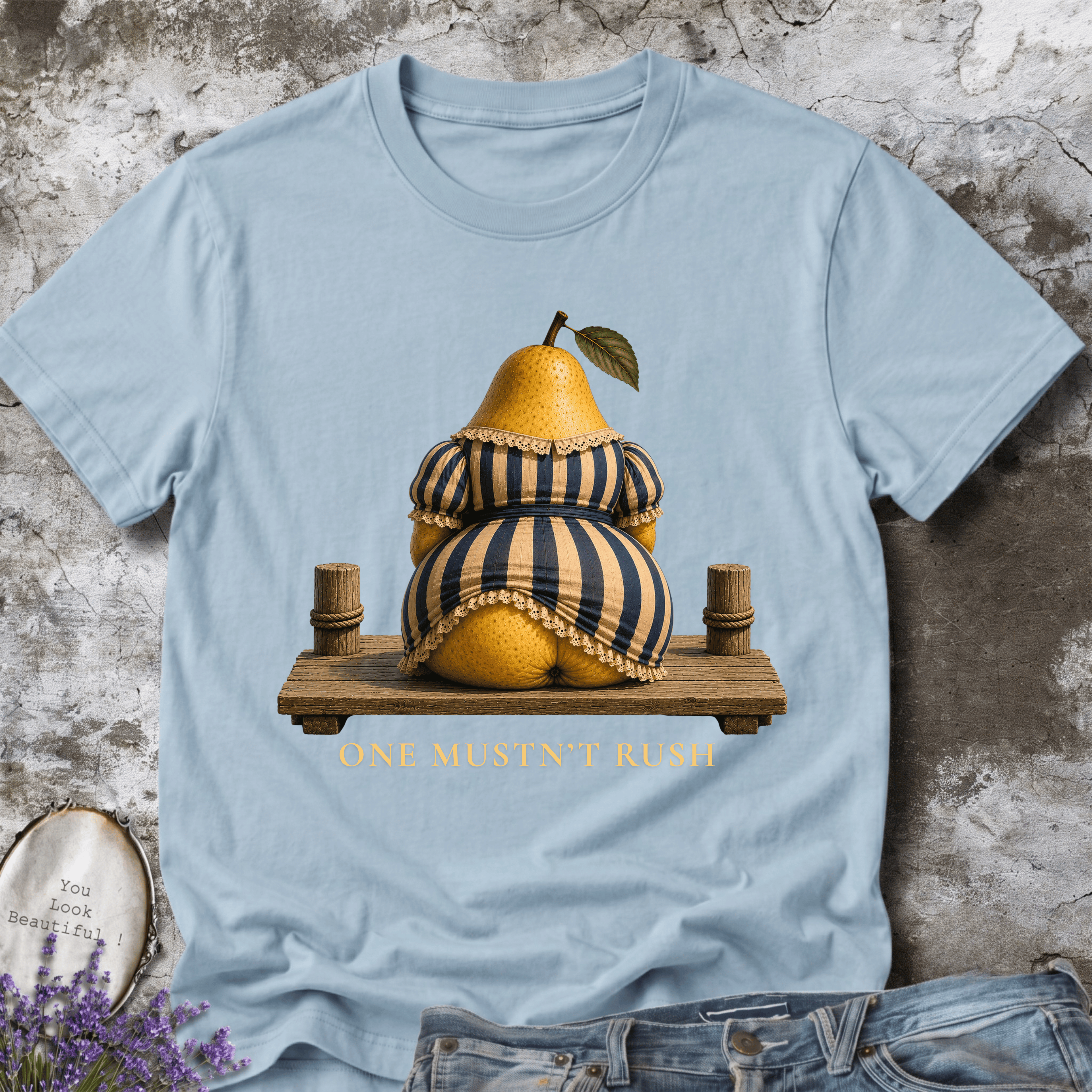 One Mustn't Rush – Victorian Pear Graphic Tee