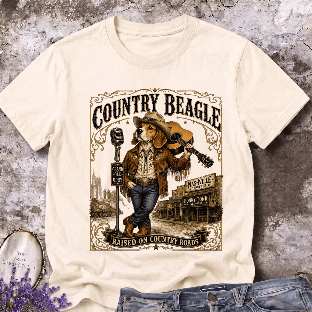 Country Beagle | Rustic Farm Dog Graphic Tee