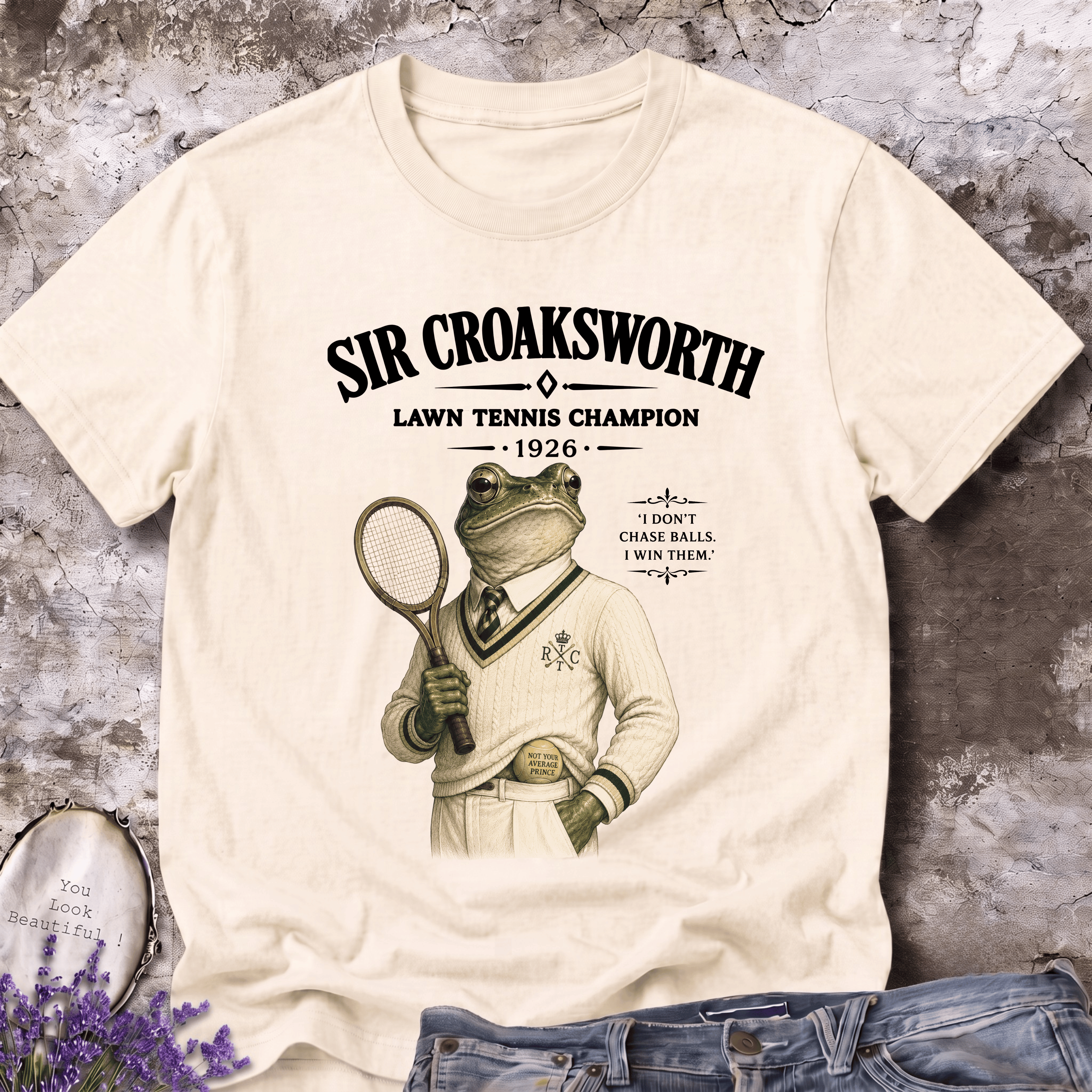 Sir Croaksworth – Lawn Tennis Champion Tee