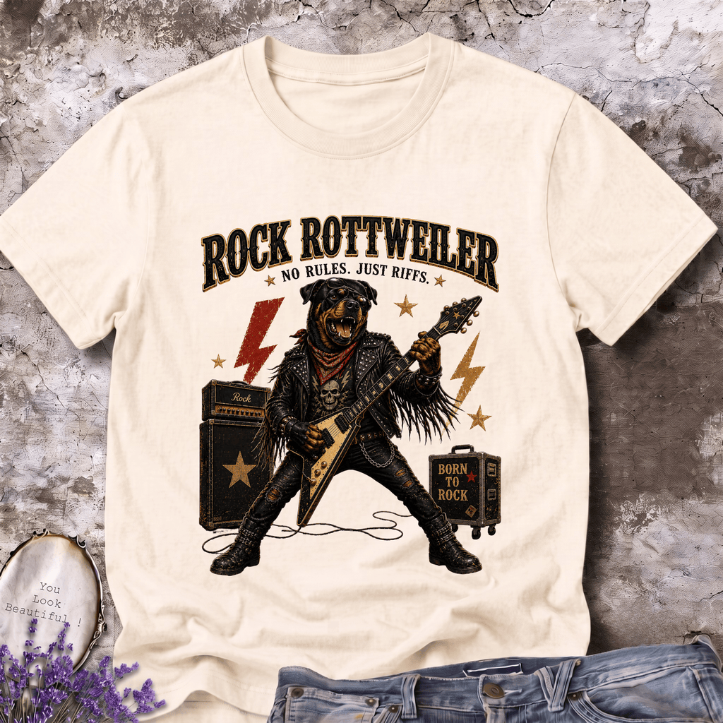 Rock Rottweiler – Vintage Rock Dog Graphic Tee