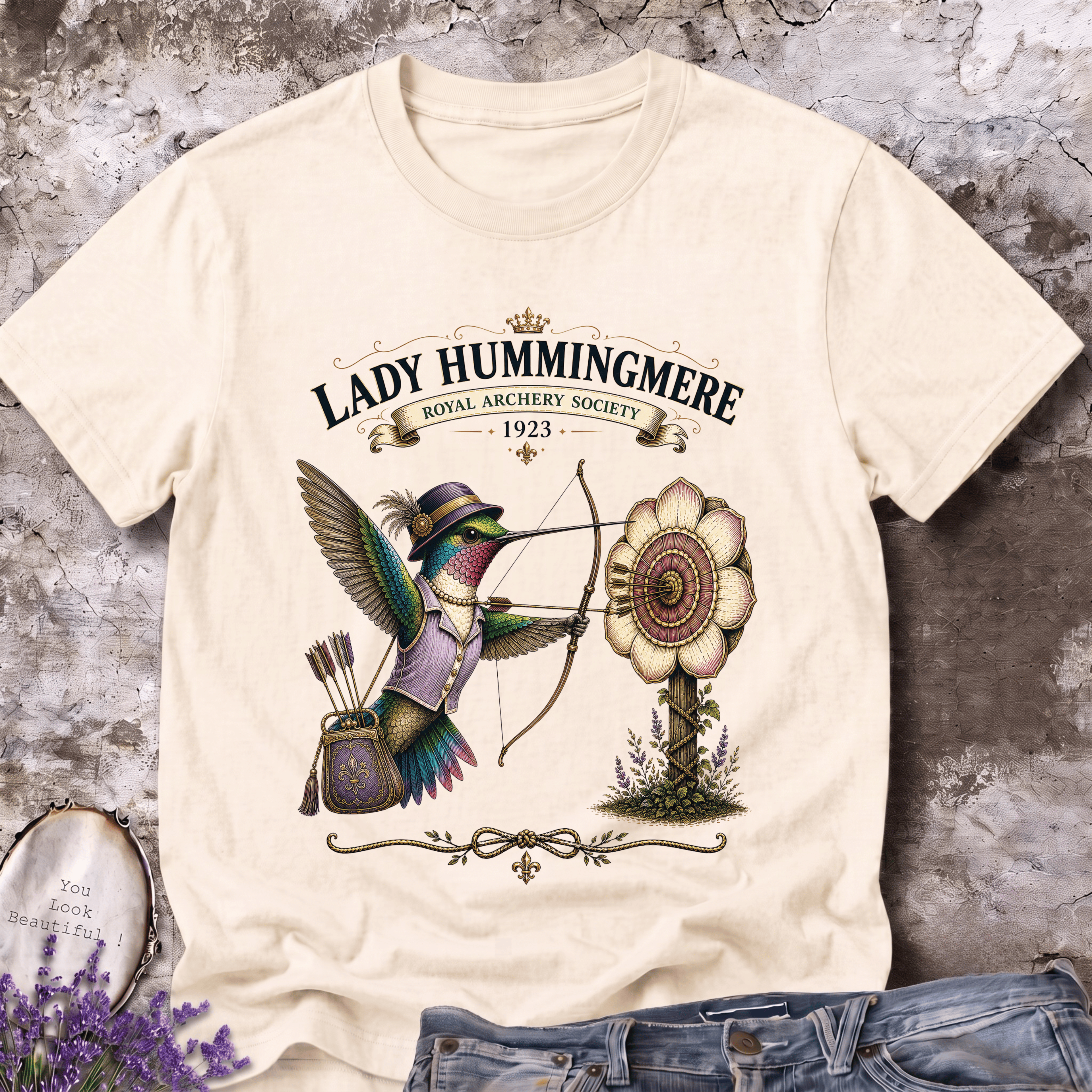 Lady Hummingmere – Vintage Royal Archery Society Tee