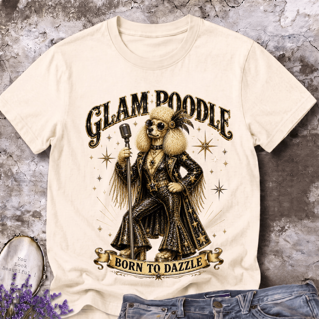 Glam Poodle – Elegant Poodle Vintage Tee