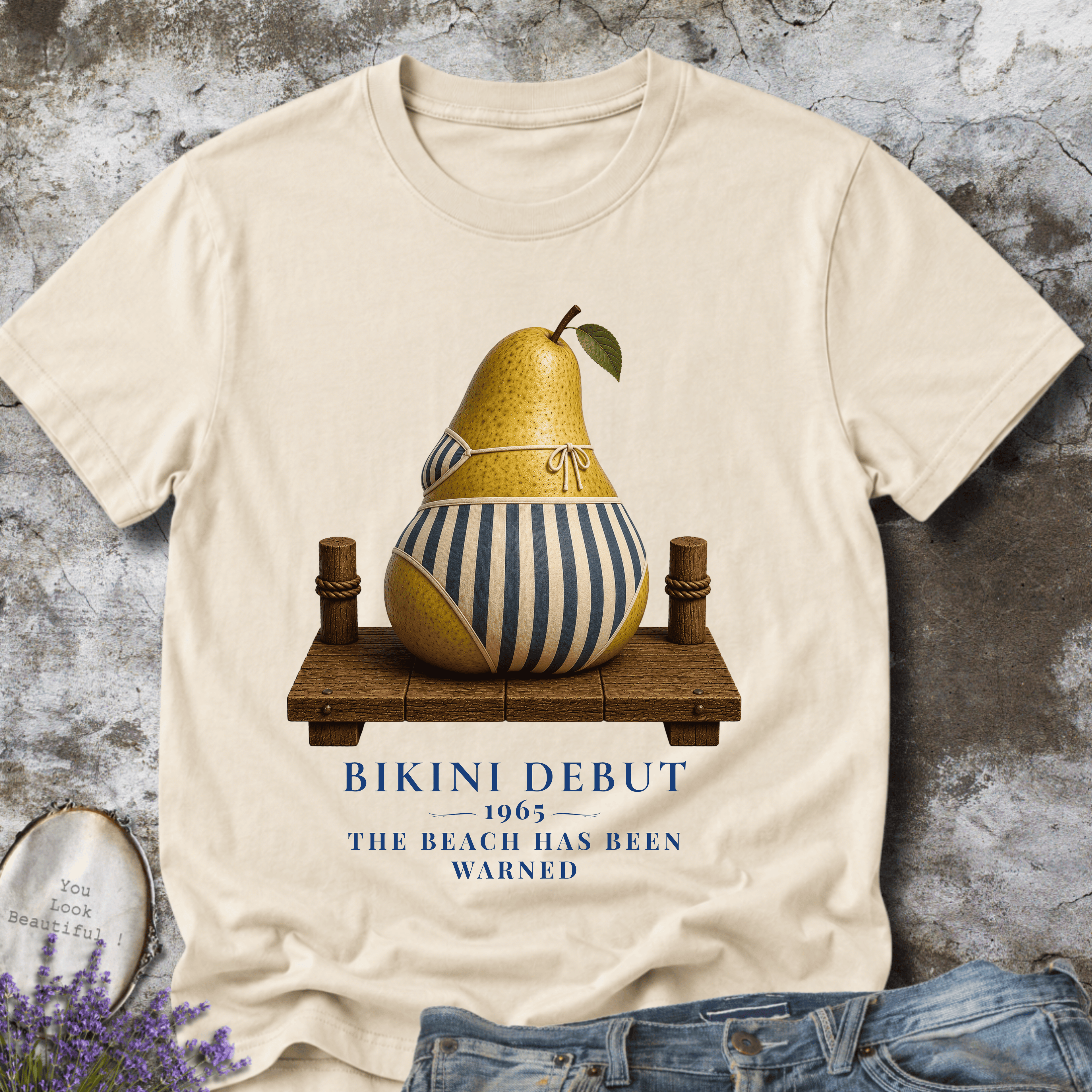 Bikini Debut 1965 – Funny Pear Graphic Tee
