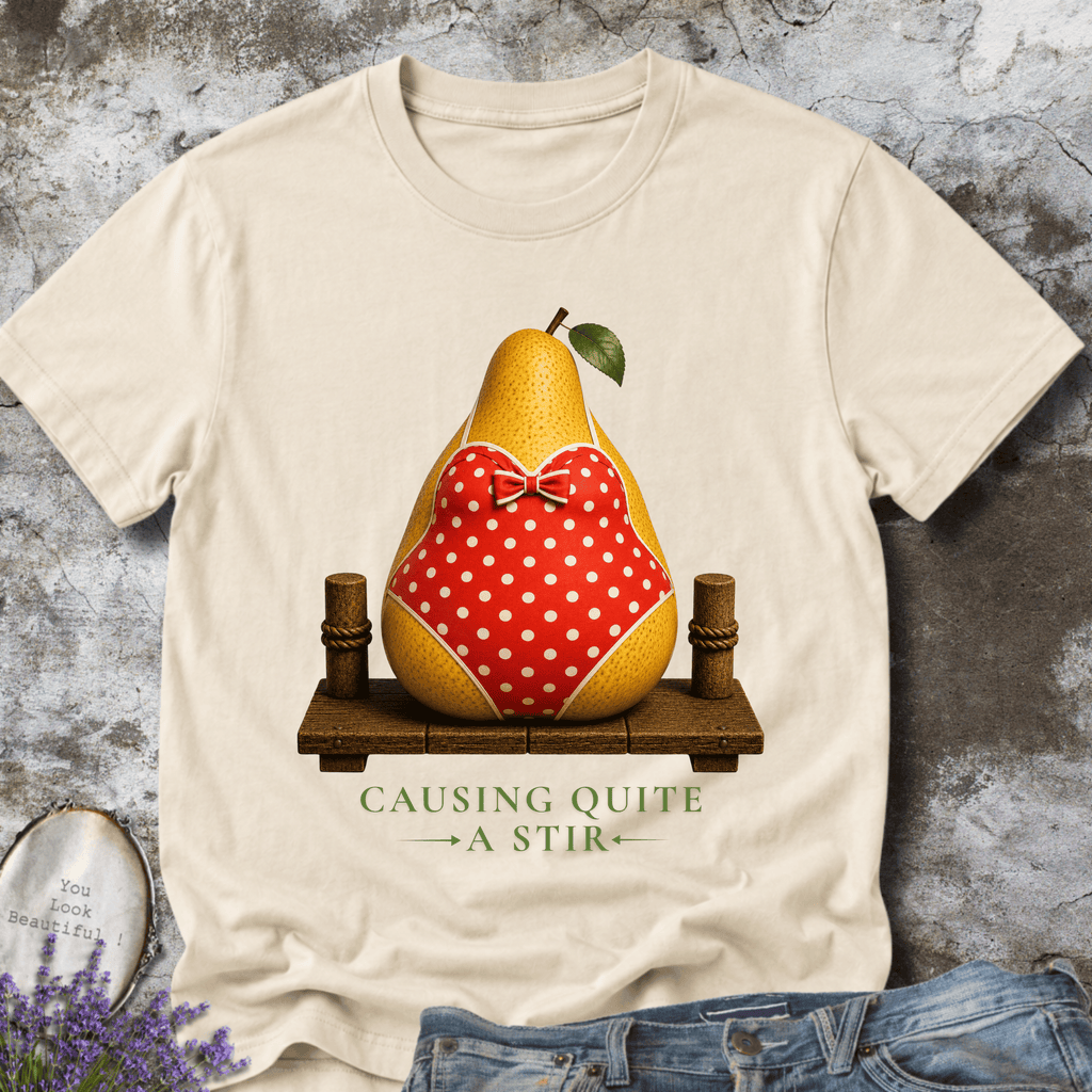 Causing Quite a Stir – Funny Pear Graphic Tee