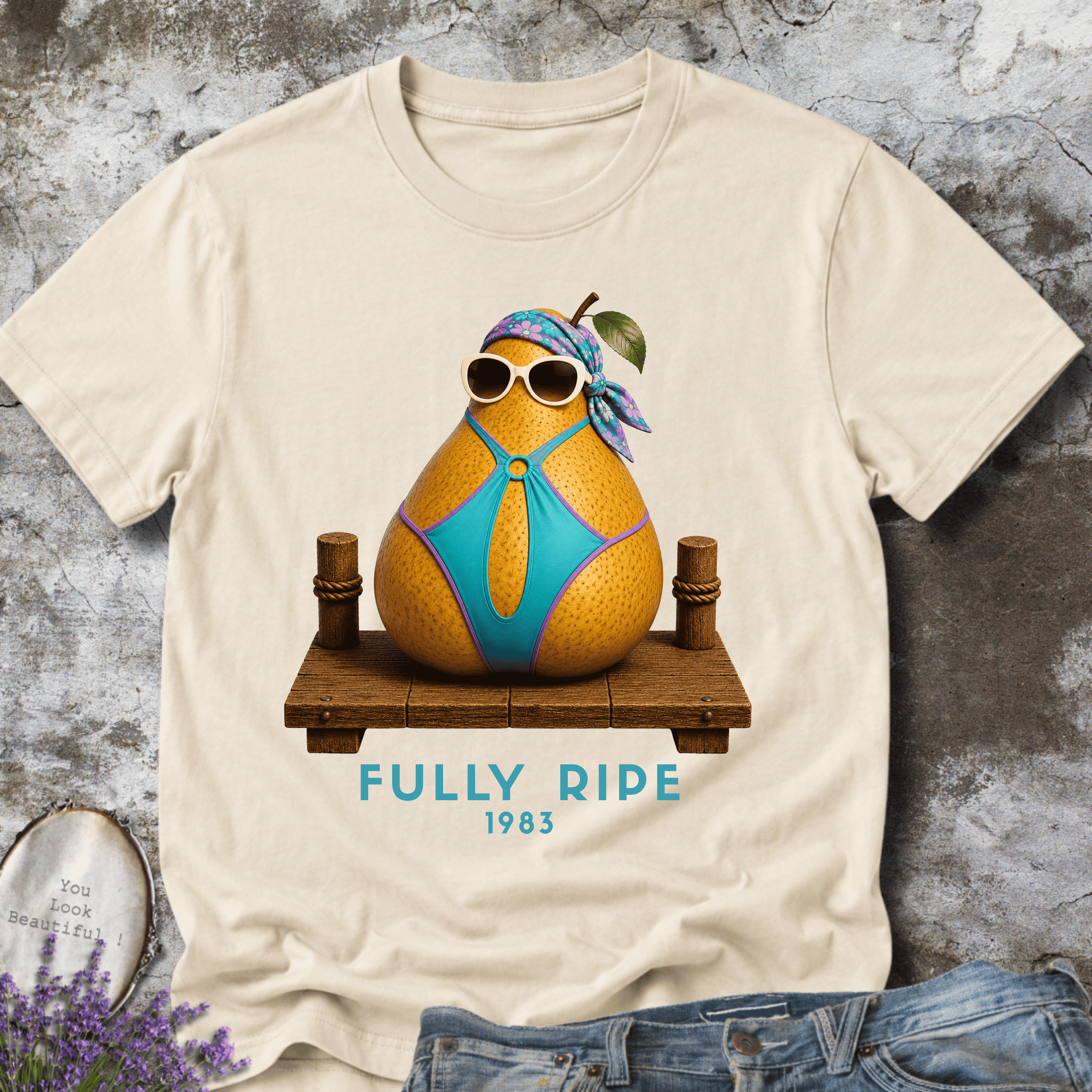 Fully Ripe 1983 – Vintage Pear Beach Graphic Tee