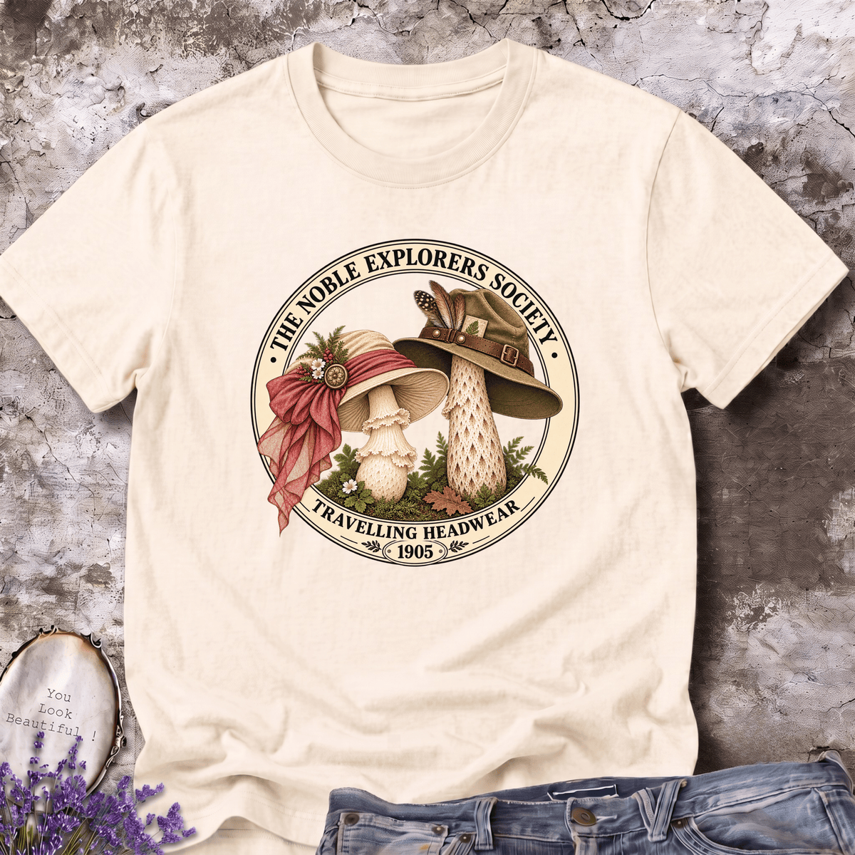 1905 Travelling Headwear Mushroom Tee