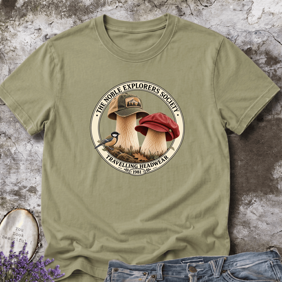 1981 Travelling Headwear Mushroom Tee