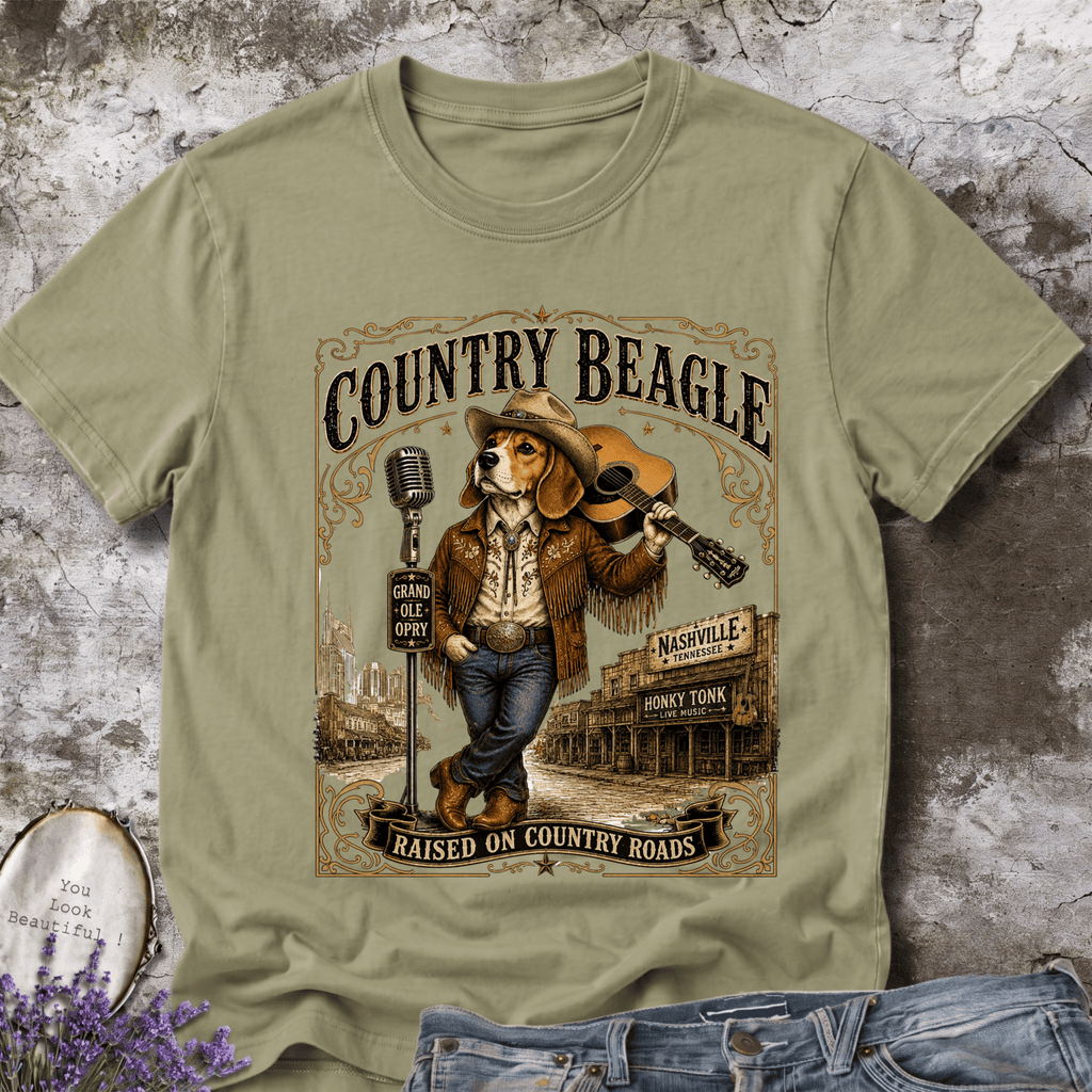 Country Beagle | Rustic Farm Dog Graphic Tee