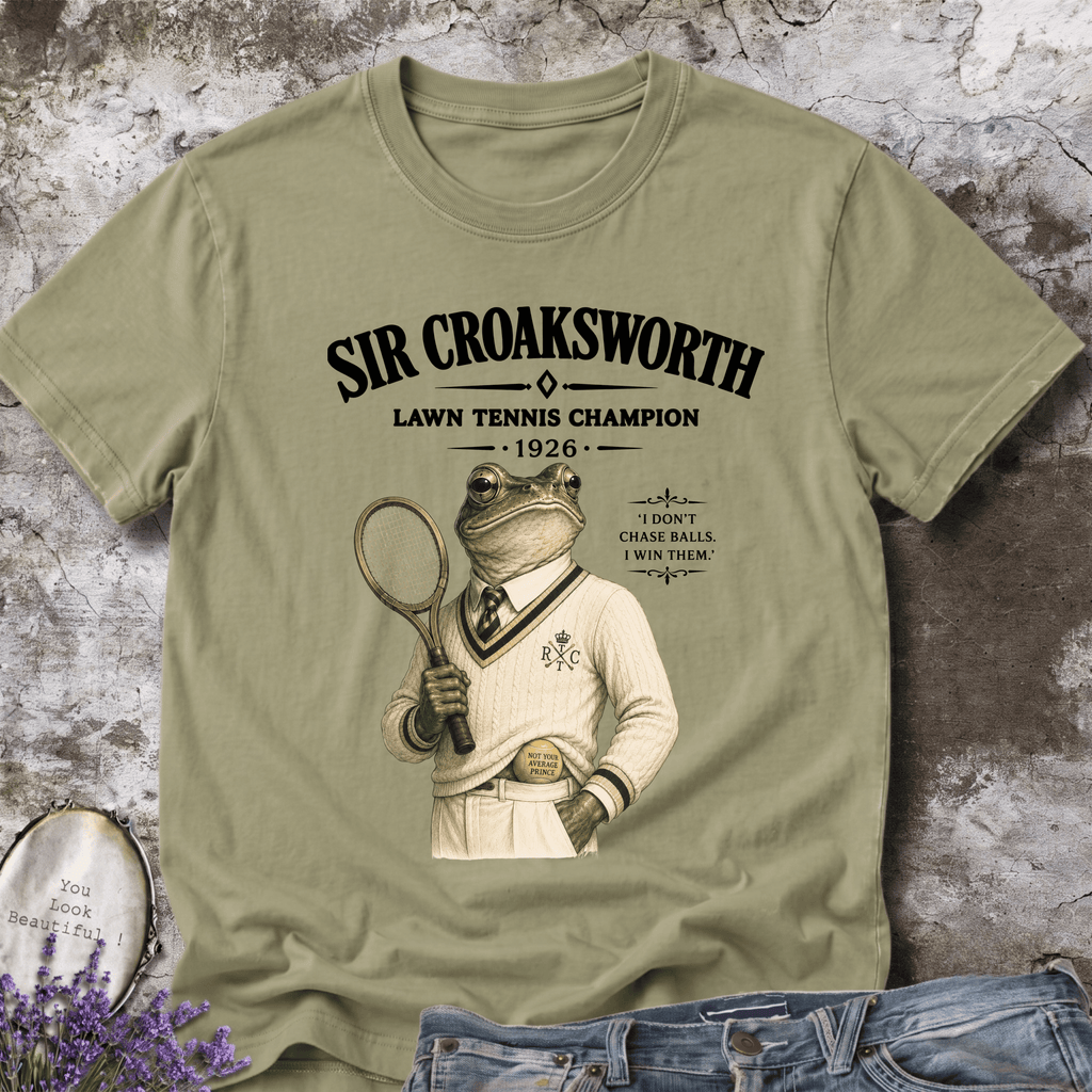 Sir Croaksworth – Lawn Tennis Champion Tee