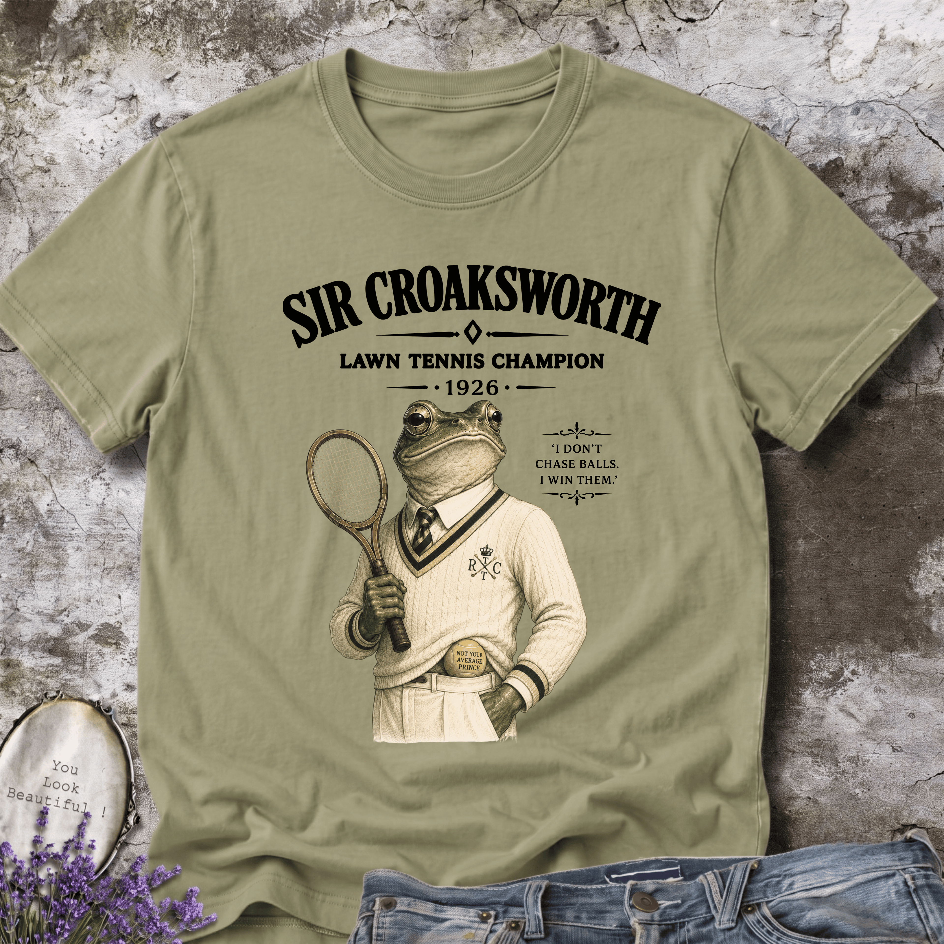 Sir Croaksworth – Lawn Tennis Champion Tee
