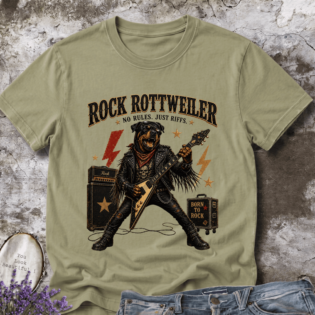 Rock Rottweiler – Vintage Rock Dog Graphic Tee