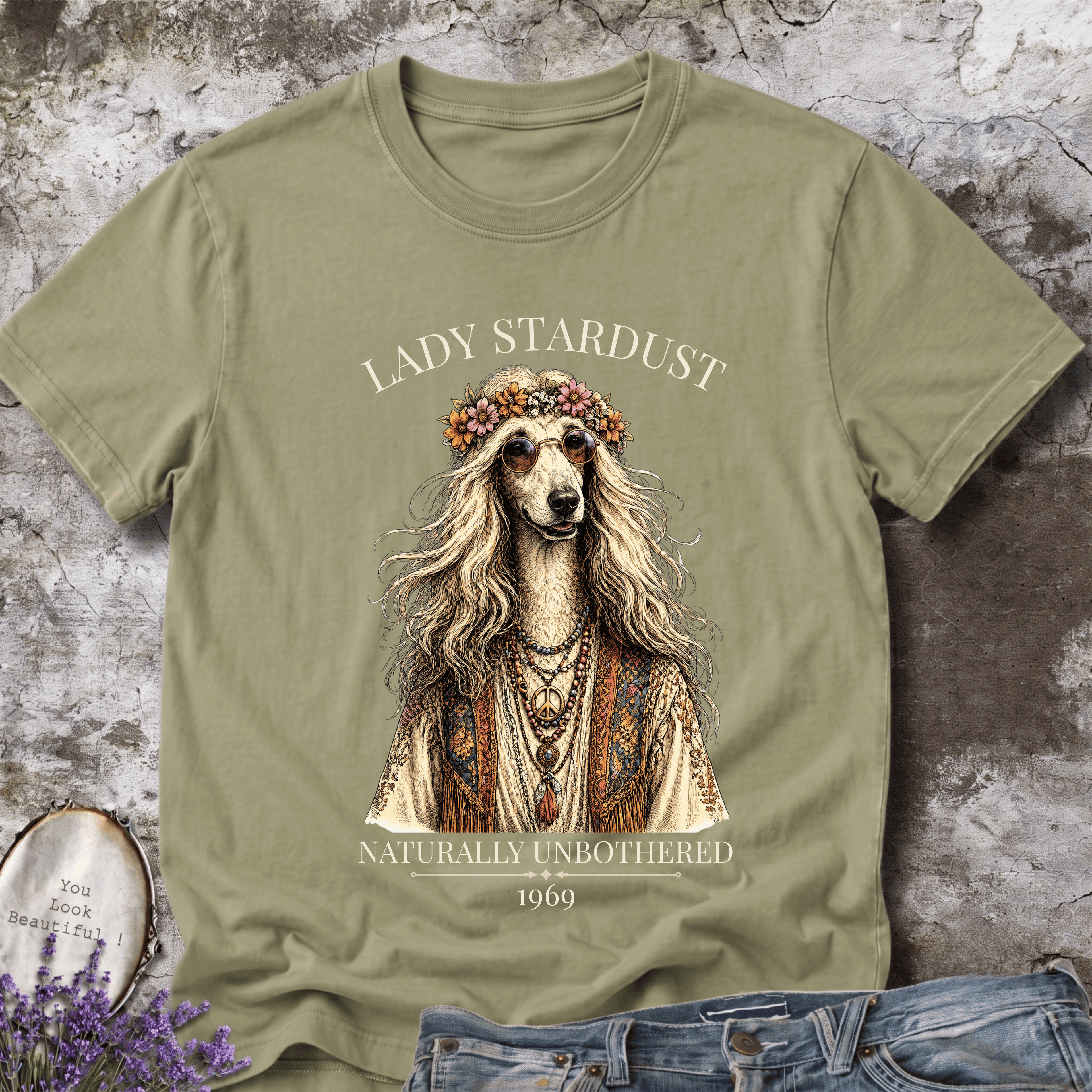 Boho Afghan Hound T-Shirt – Lady Stardust Graphic Tee