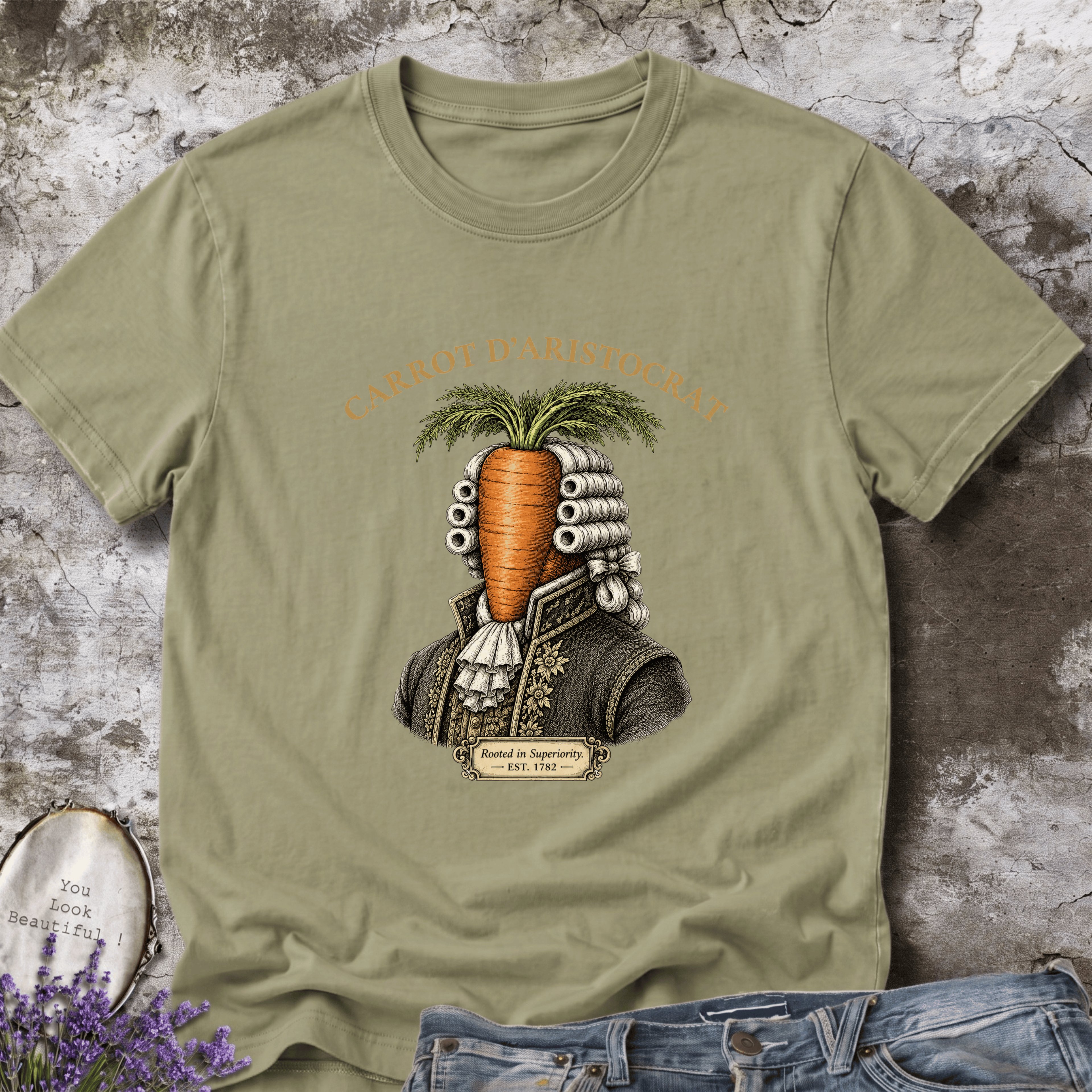Carrot D'Aristocrat Vintage Graphic Tee | Rooted in Superiority