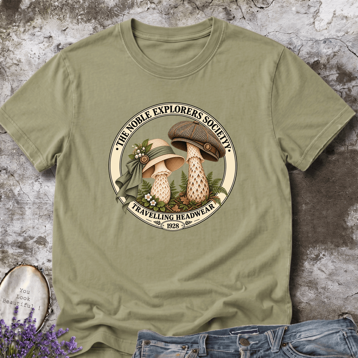 1928 Travelling Headwear Mushroom Tee