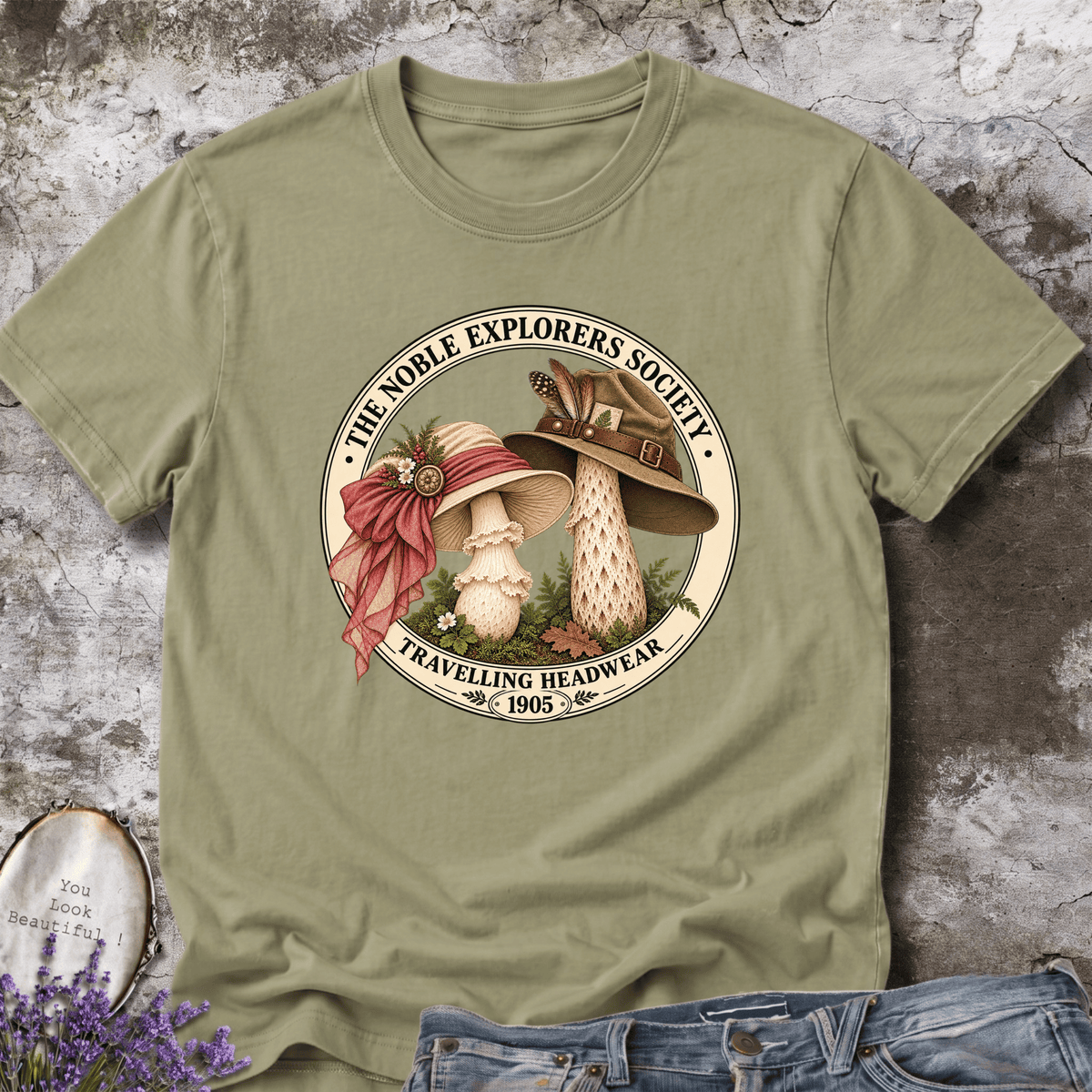 1905 Travelling Headwear Mushroom Tee