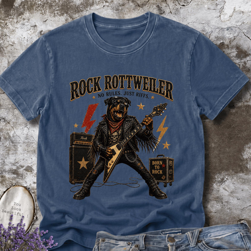 Rock Rottweiler – Vintage Rock Dog Graphic Tee