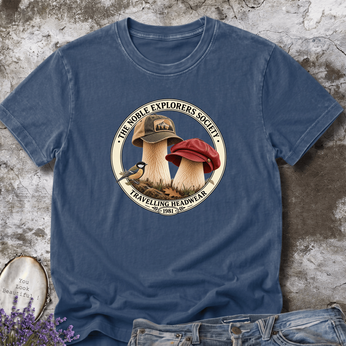 1981 Travelling Headwear Mushroom Tee