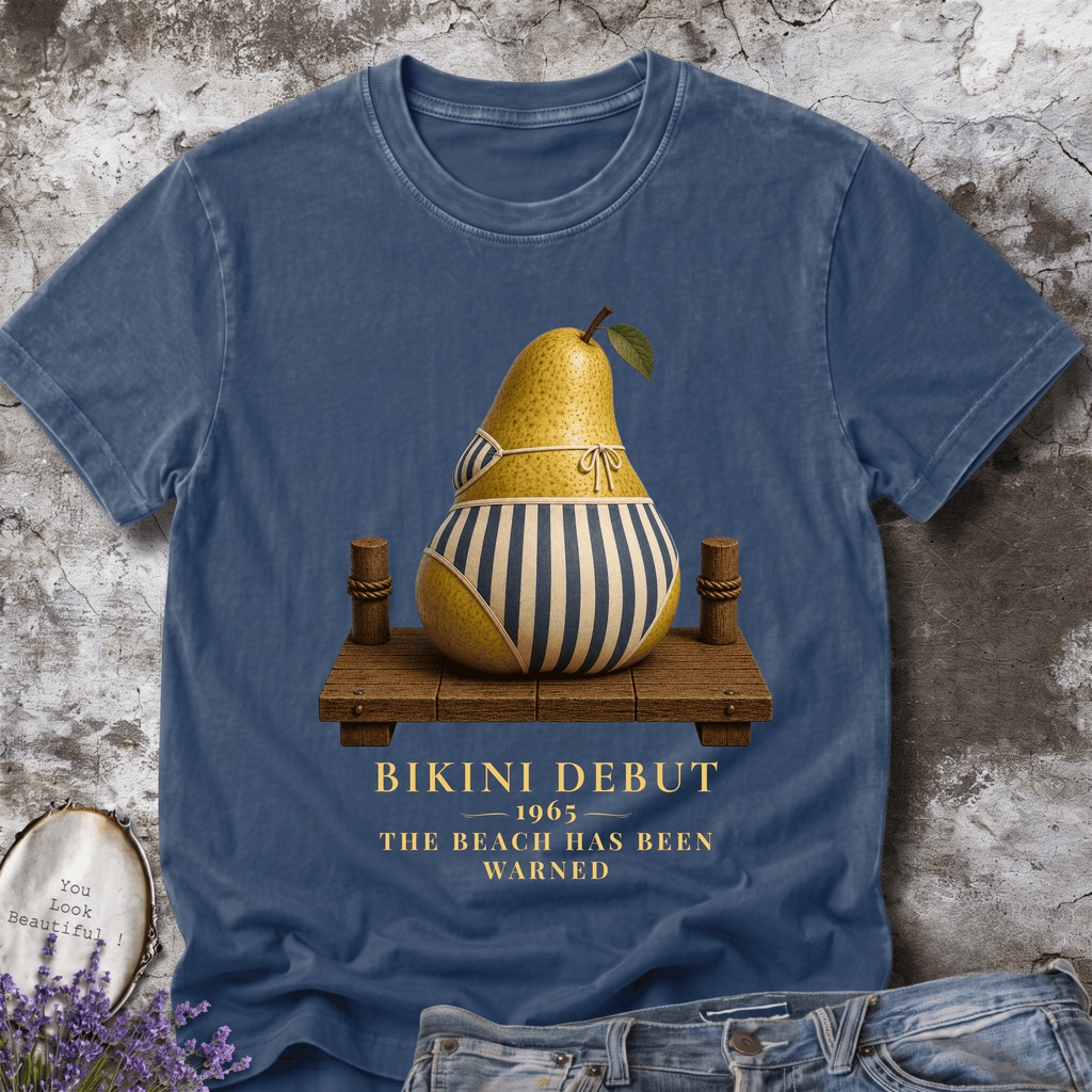 Bikini Debut 1965 – Funny Pear Graphic Tee