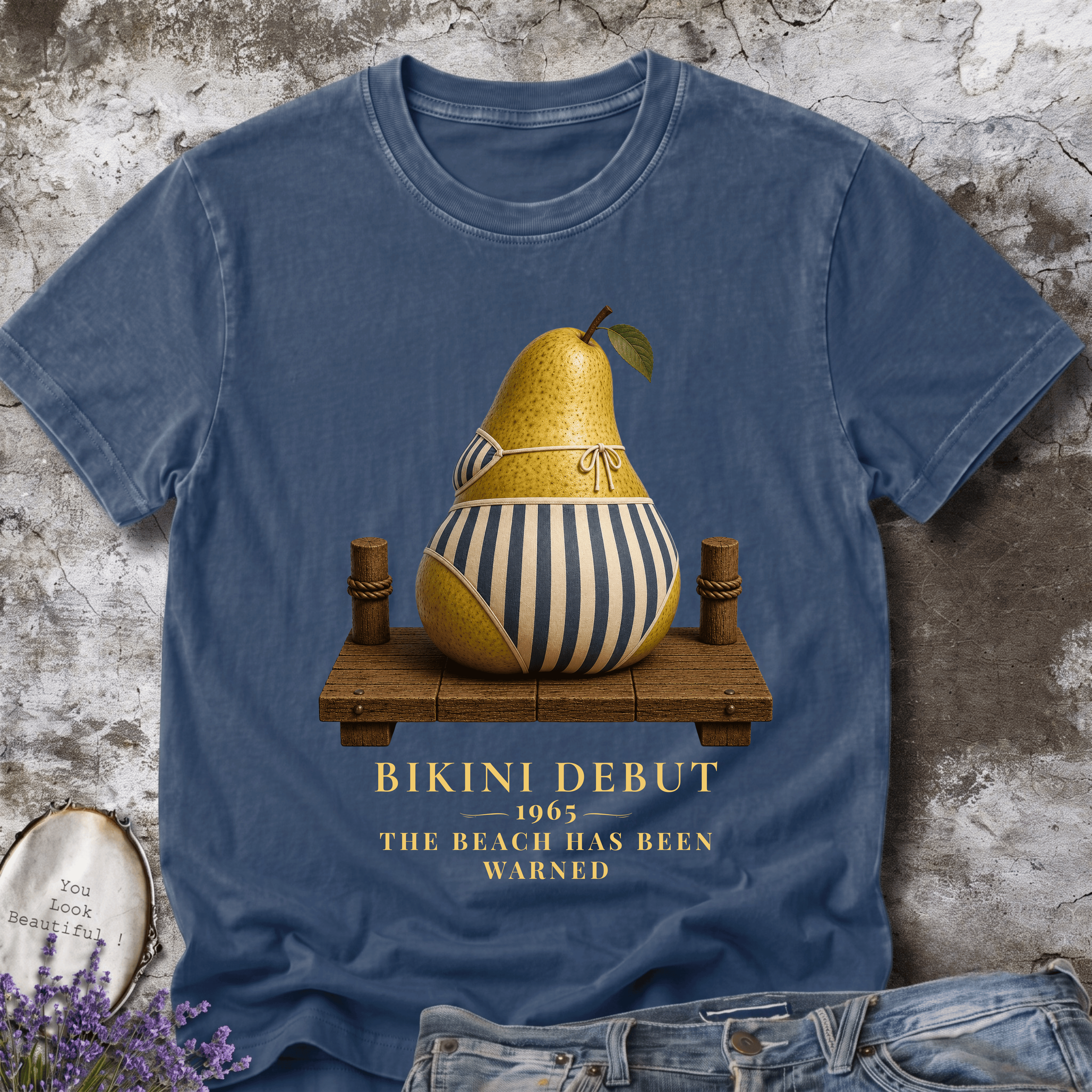 Bikini Debut 1965 – Funny Pear Graphic Tee